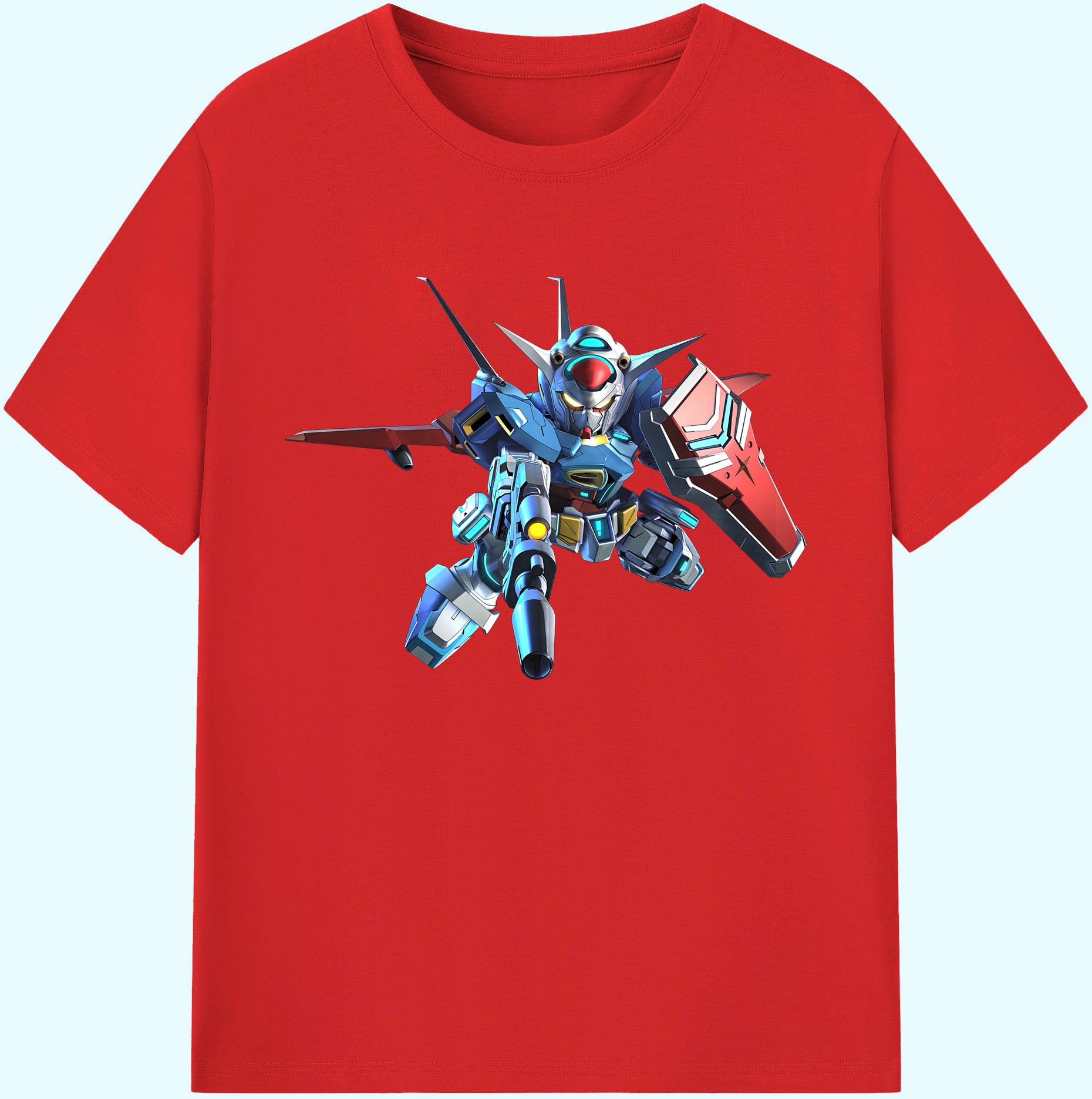 （画像用） 機動戦士ガンダム Mobile Suit Gundam 綿100％ メンズ半袖Tシャツ｜肌触りやわらか＆通気性