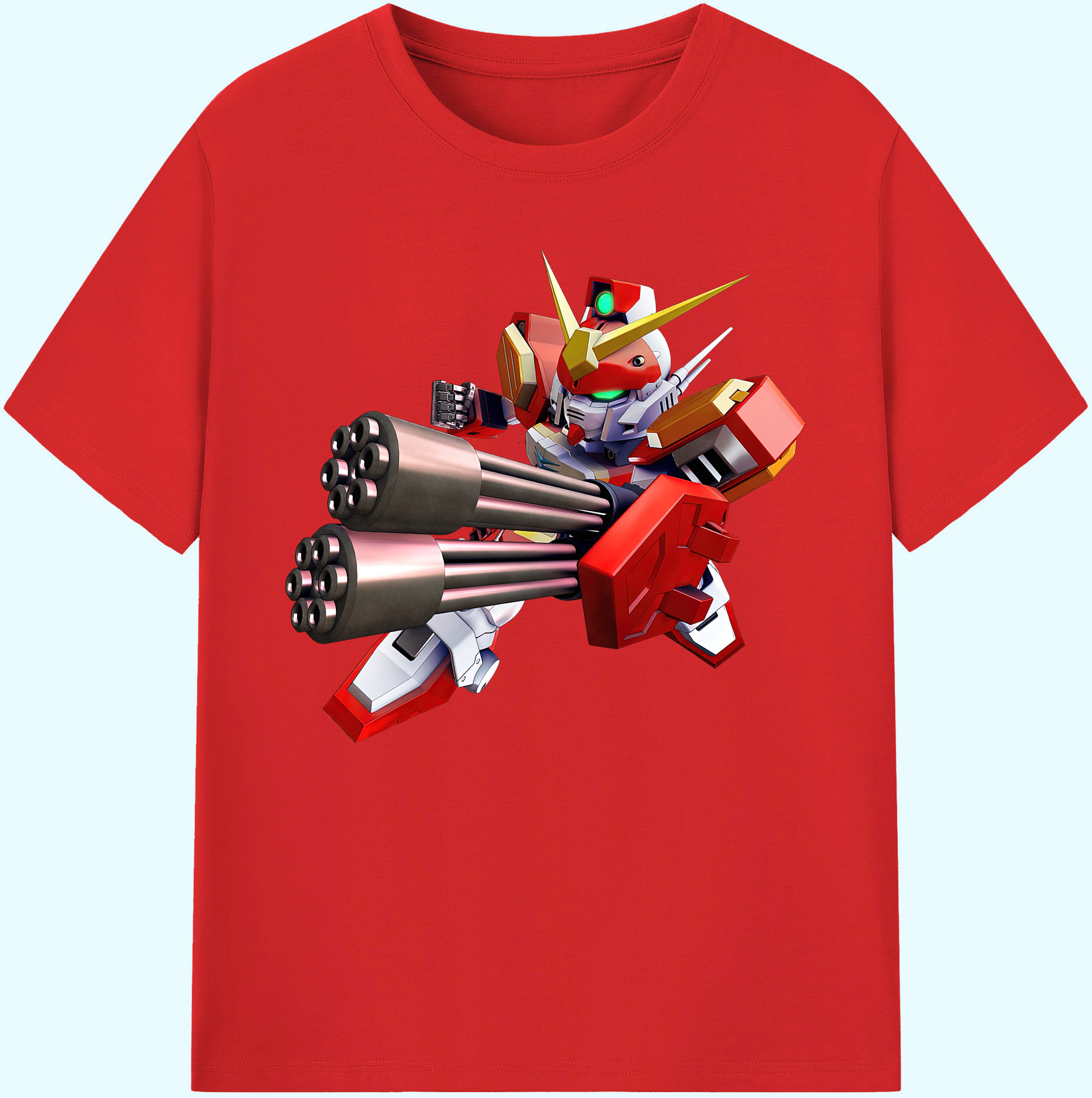 （画像用） 機動戦士ガンダム Mobile Suit Gundam 綿100％ メンズ半袖Tシャツ｜肌触りやわらか＆通気性