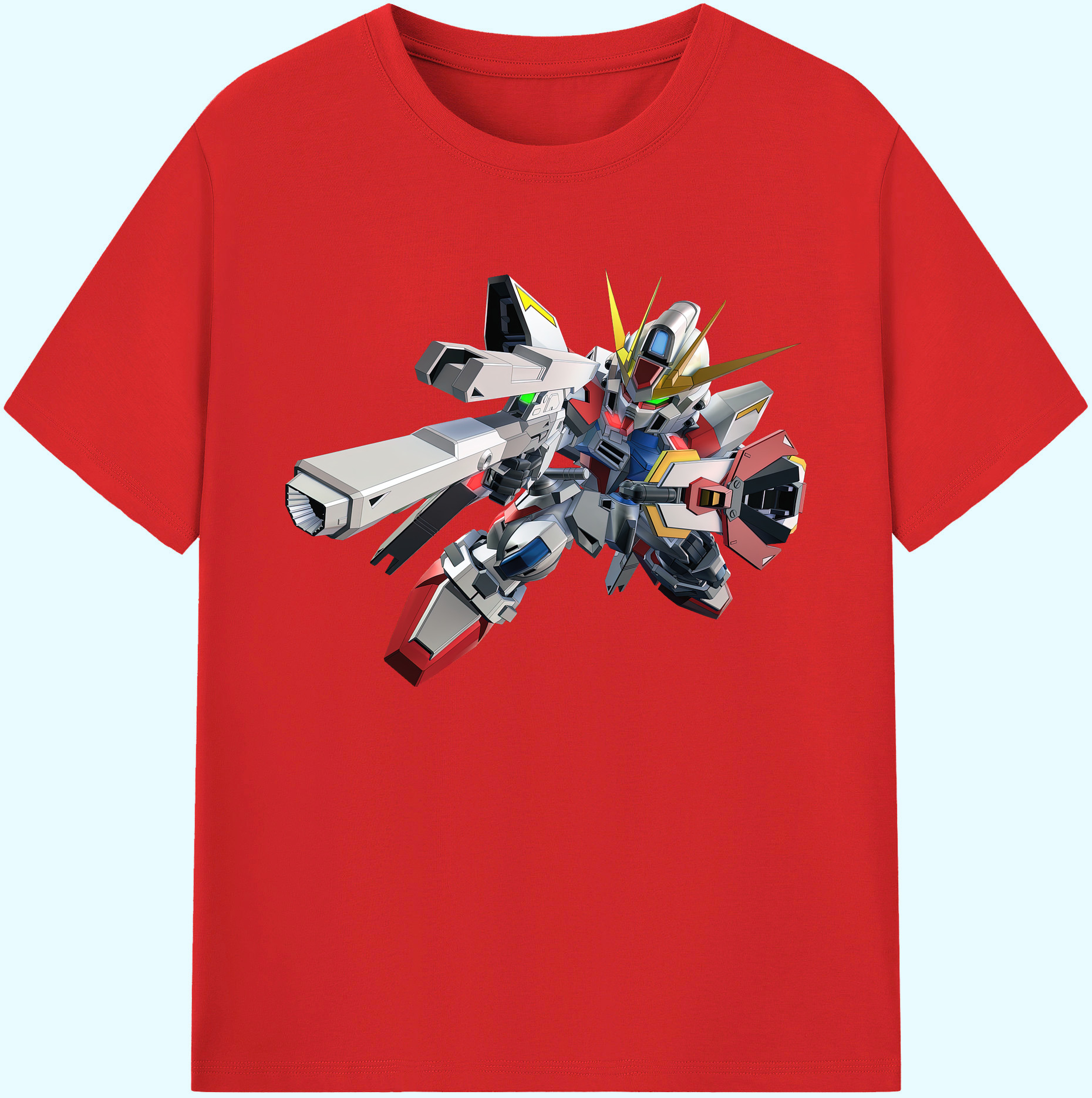 （画像用） 機動戦士ガンダム Mobile Suit Gundam 綿100％ メンズ半袖Tシャツ｜肌触りやわらか＆通気性