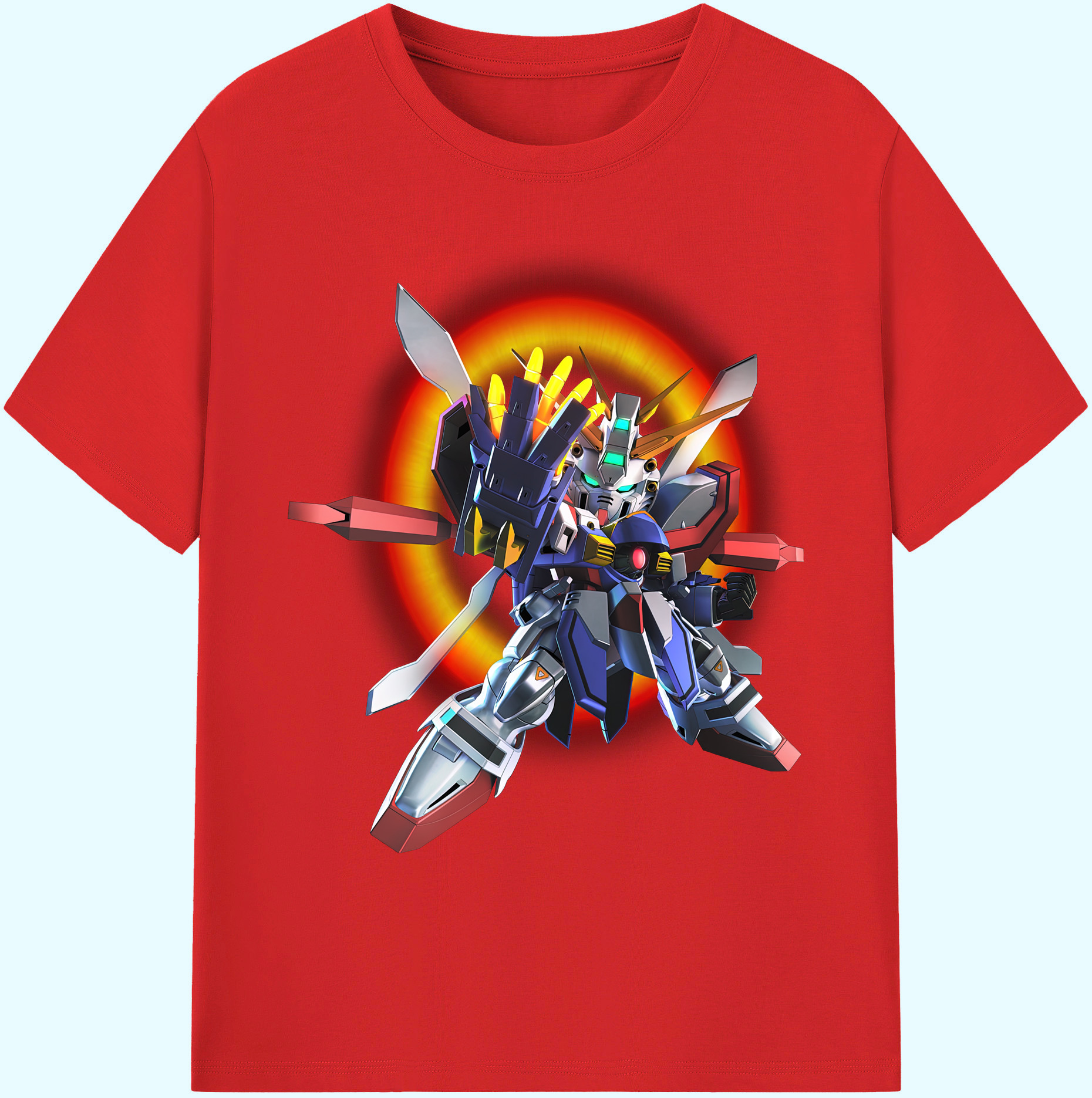 （画像用） 機動戦士ガンダム Mobile Suit Gundam 綿100％ メンズ半袖Tシャツ｜肌触りやわらか＆通気性