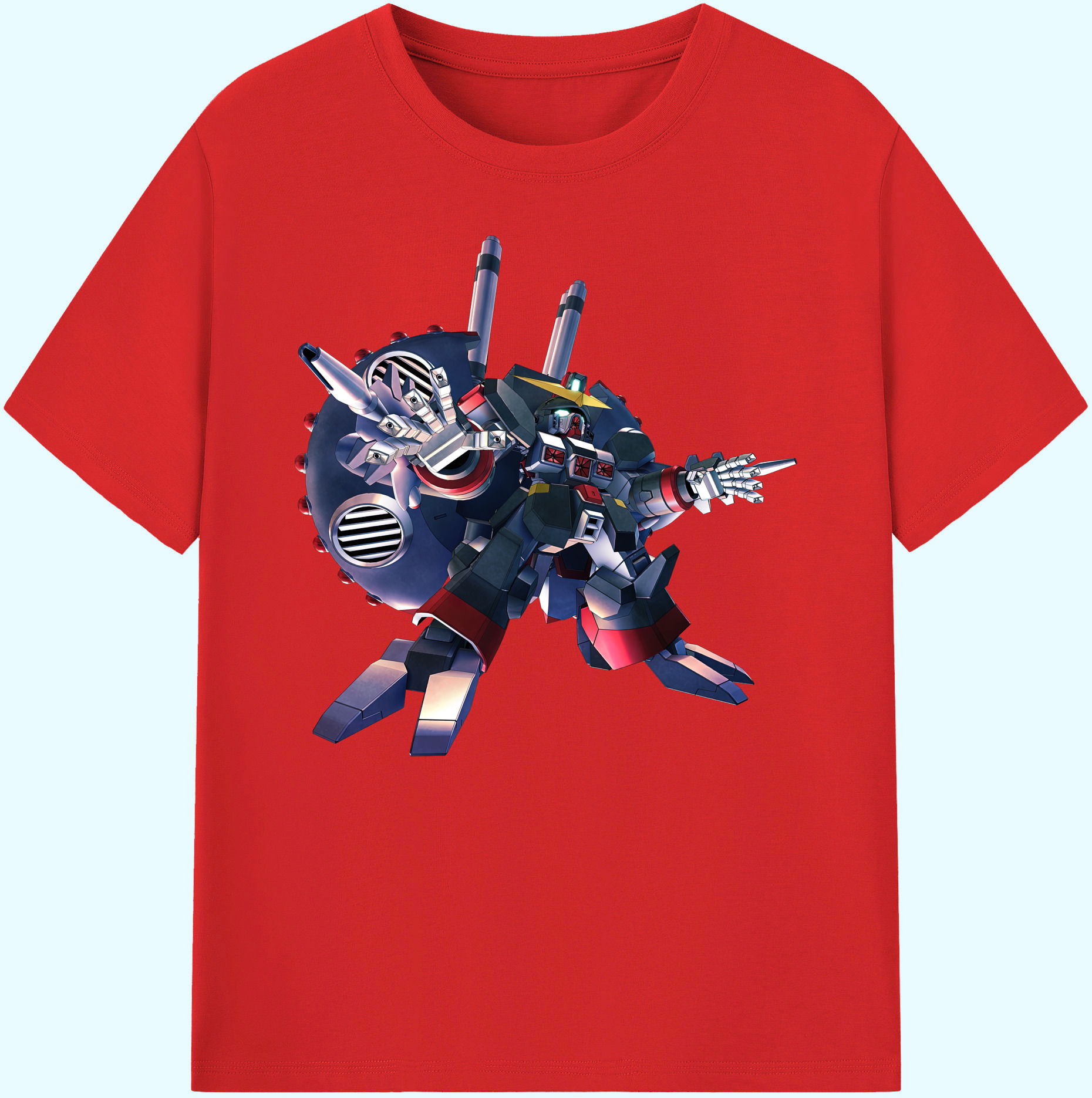 （画像用） 機動戦士ガンダム Mobile Suit Gundam 綿100％ メンズ半袖Tシャツ｜肌触りやわらか＆通気性