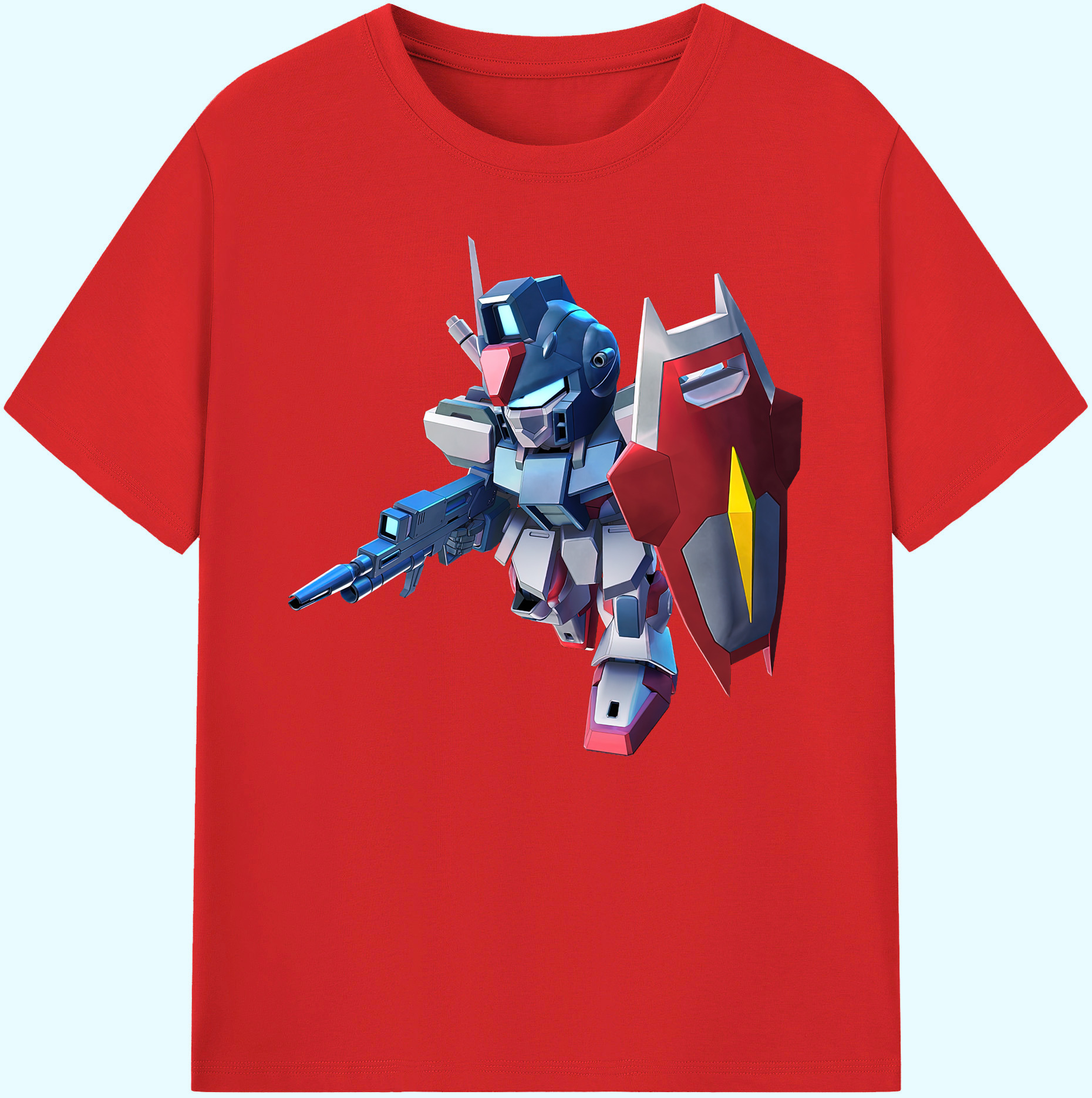 （画像用） 機動戦士ガンダム Mobile Suit Gundam 綿100％ メンズ半袖Tシャツ｜肌触りやわらか＆通気性