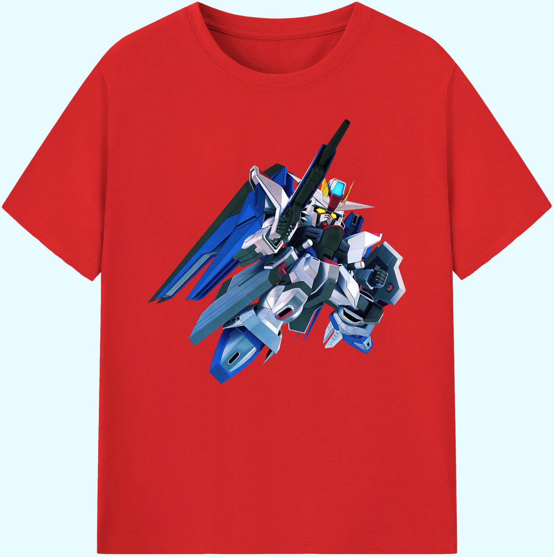 （画像用） 機動戦士ガンダム Mobile Suit Gundam 綿100％ メンズ半袖Tシャツ｜肌触りやわらか＆通気性