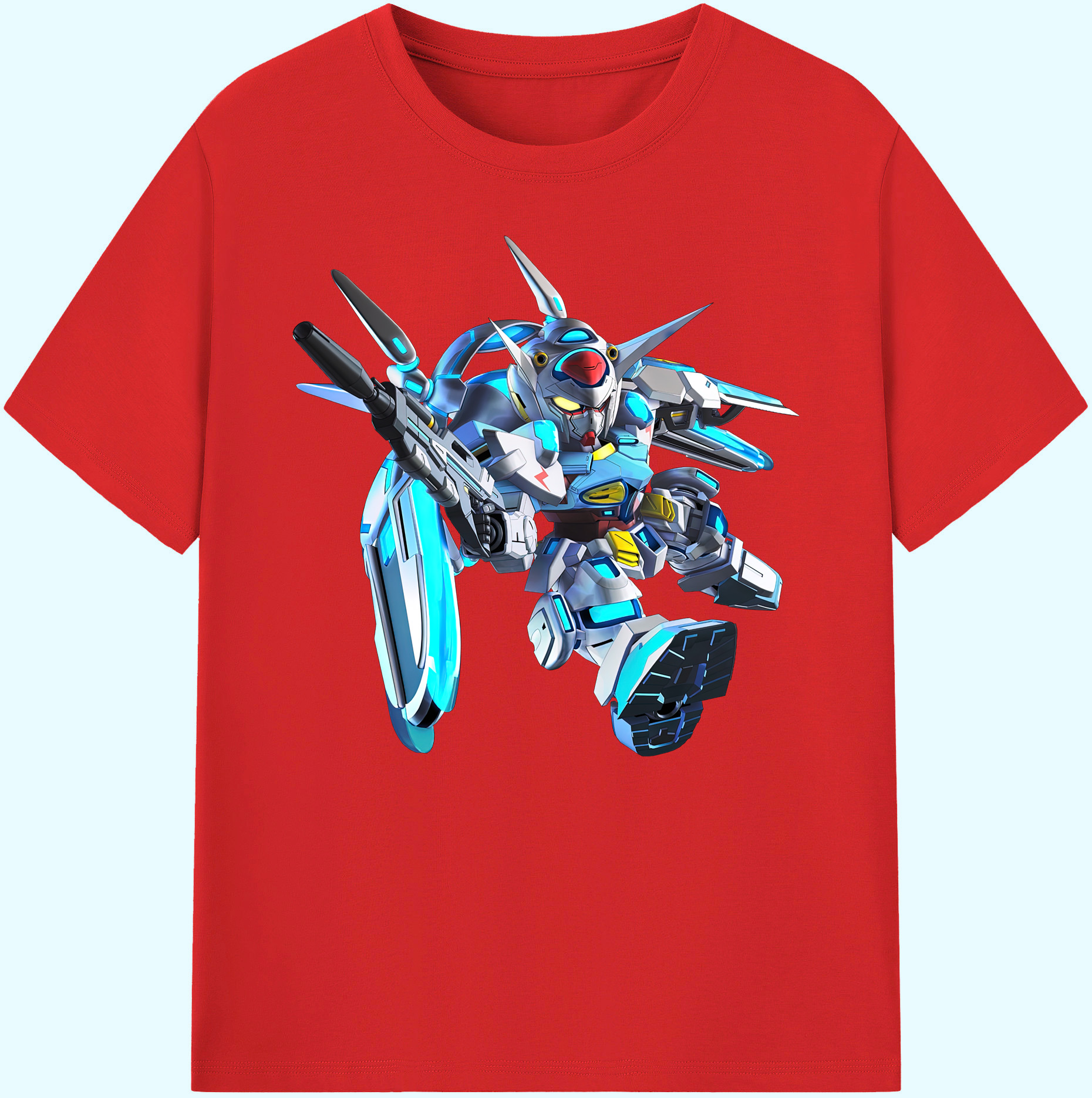 （画像用） 機動戦士ガンダム Mobile Suit Gundam 綿100％ メンズ半袖Tシャツ｜肌触りやわらか＆通気性