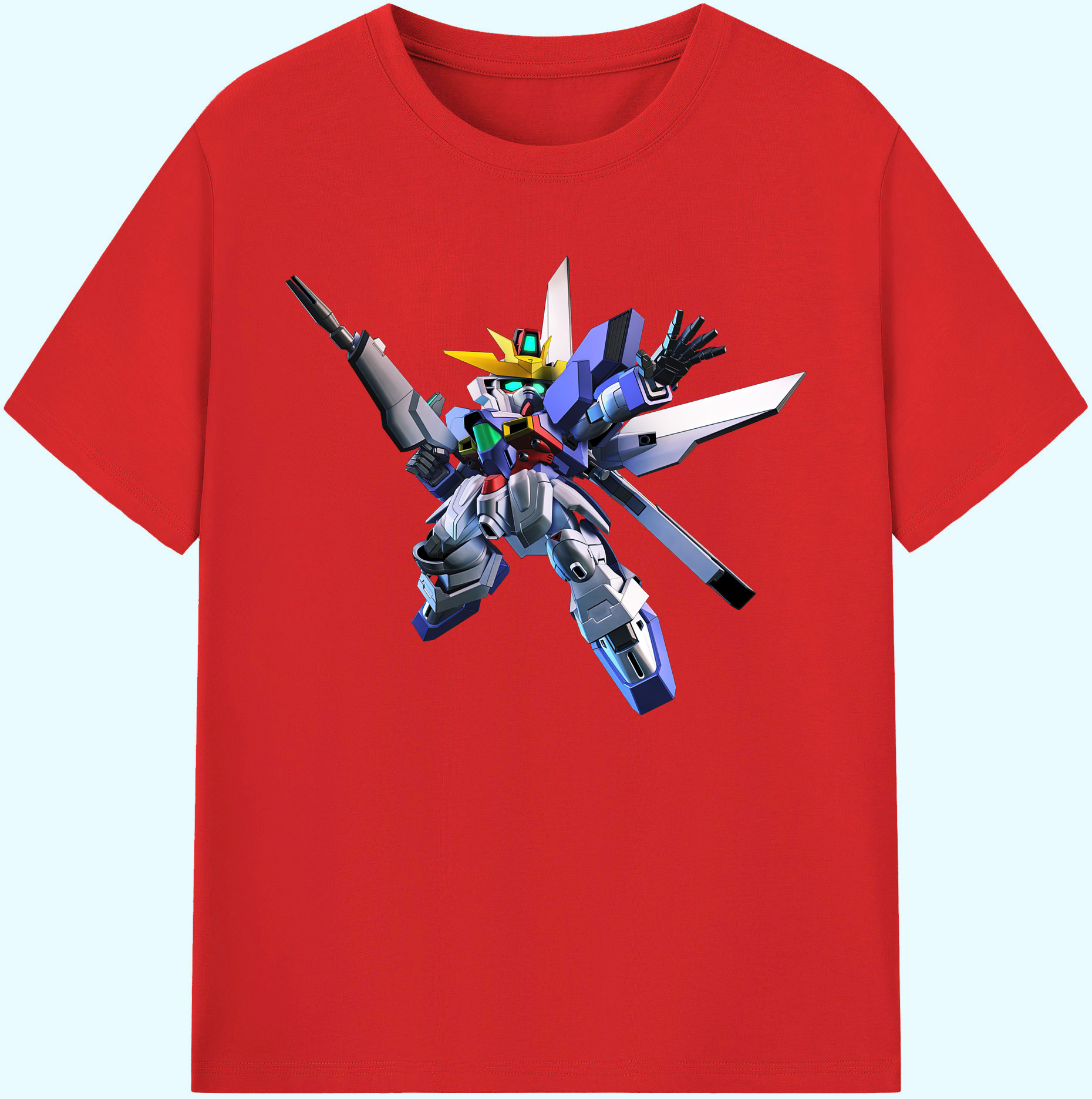 （画像用） 機動戦士ガンダム Mobile Suit Gundam 綿100％ メンズ半袖Tシャツ｜肌触りやわらか＆通気性