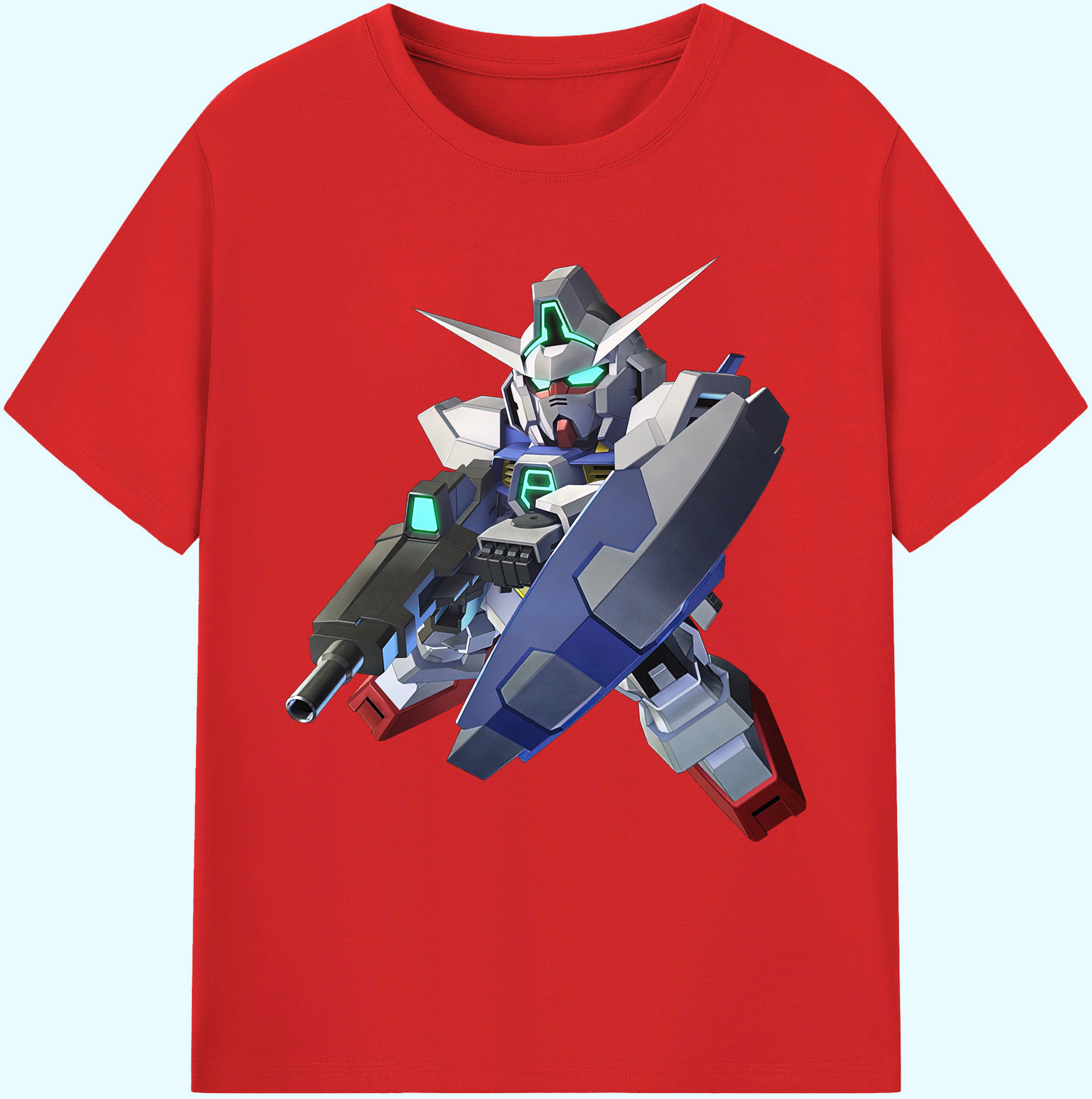 （画像用） 機動戦士ガンダム Mobile Suit Gundam 綿100％ メンズ半袖Tシャツ｜肌触りやわらか＆通気性
