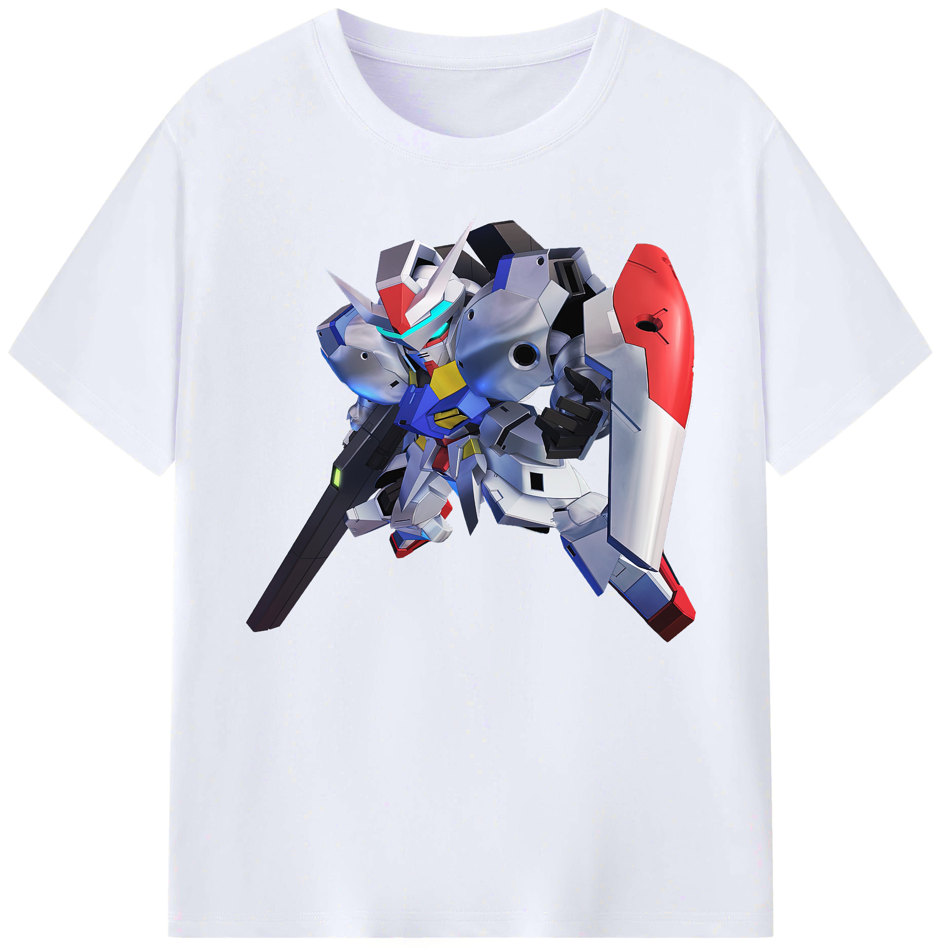 （画像用） 機動戦士ガンダム Mobile Suit Gundam 綿100％ メンズ半袖Tシャツ｜肌触りやわらか＆通気性