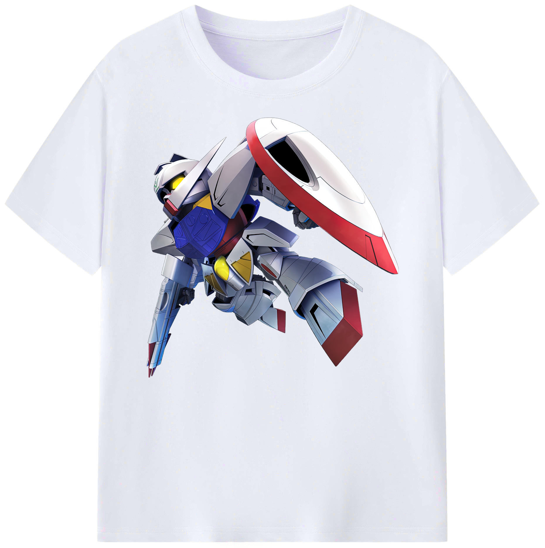 （画像用） 機動戦士ガンダム Mobile Suit Gundam 綿100％ メンズ半袖Tシャツ｜肌触りやわらか＆通気性