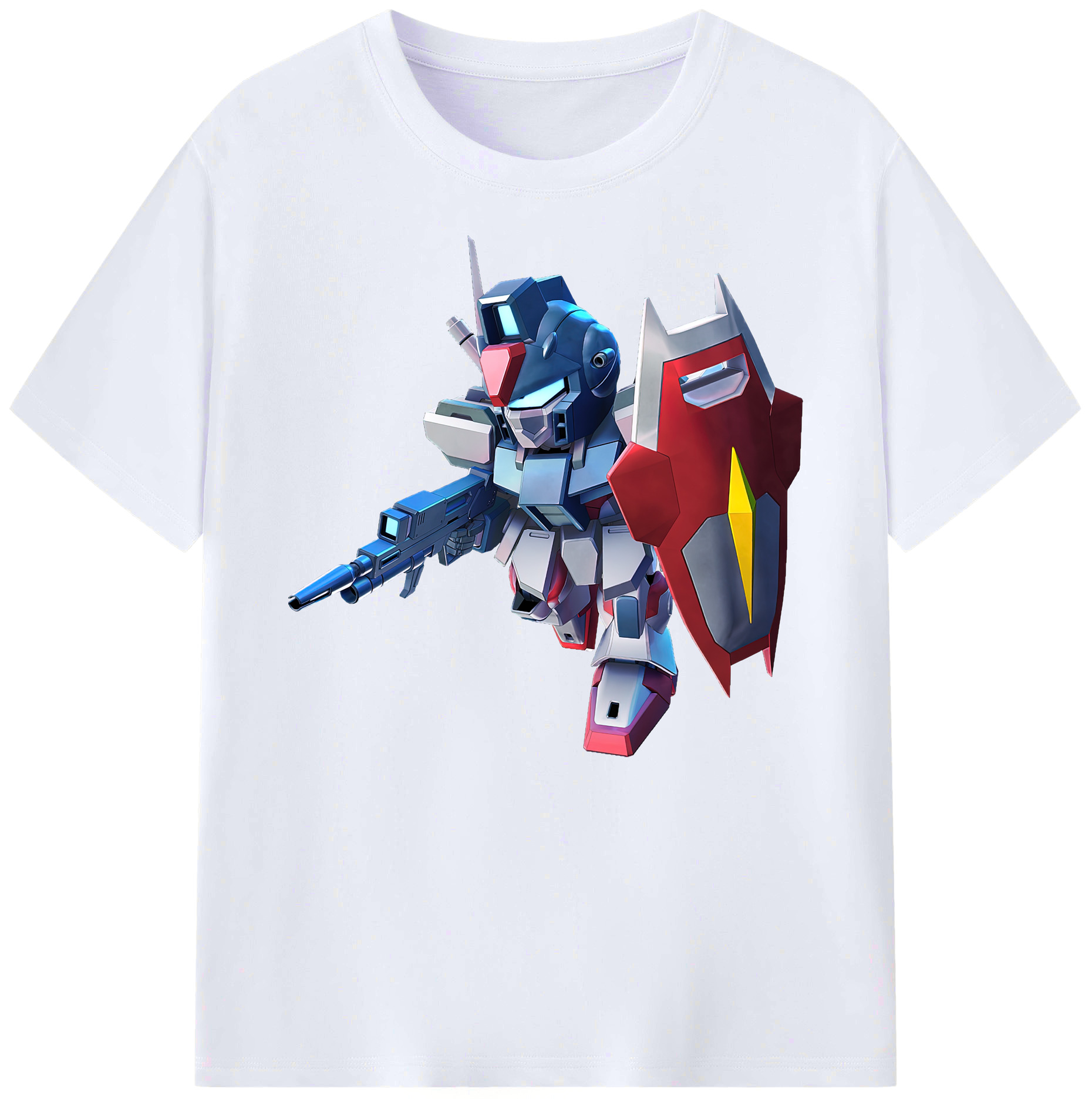 （画像用） 機動戦士ガンダム Mobile Suit Gundam 綿100％ メンズ半袖Tシャツ｜肌触りやわらか＆通気性