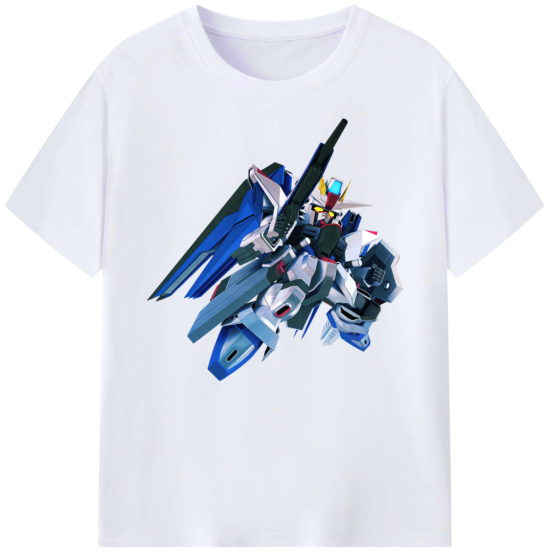 （画像用） 機動戦士ガンダム Mobile Suit Gundam 綿100％ メンズ半袖Tシャツ｜肌触りやわらか＆通気性