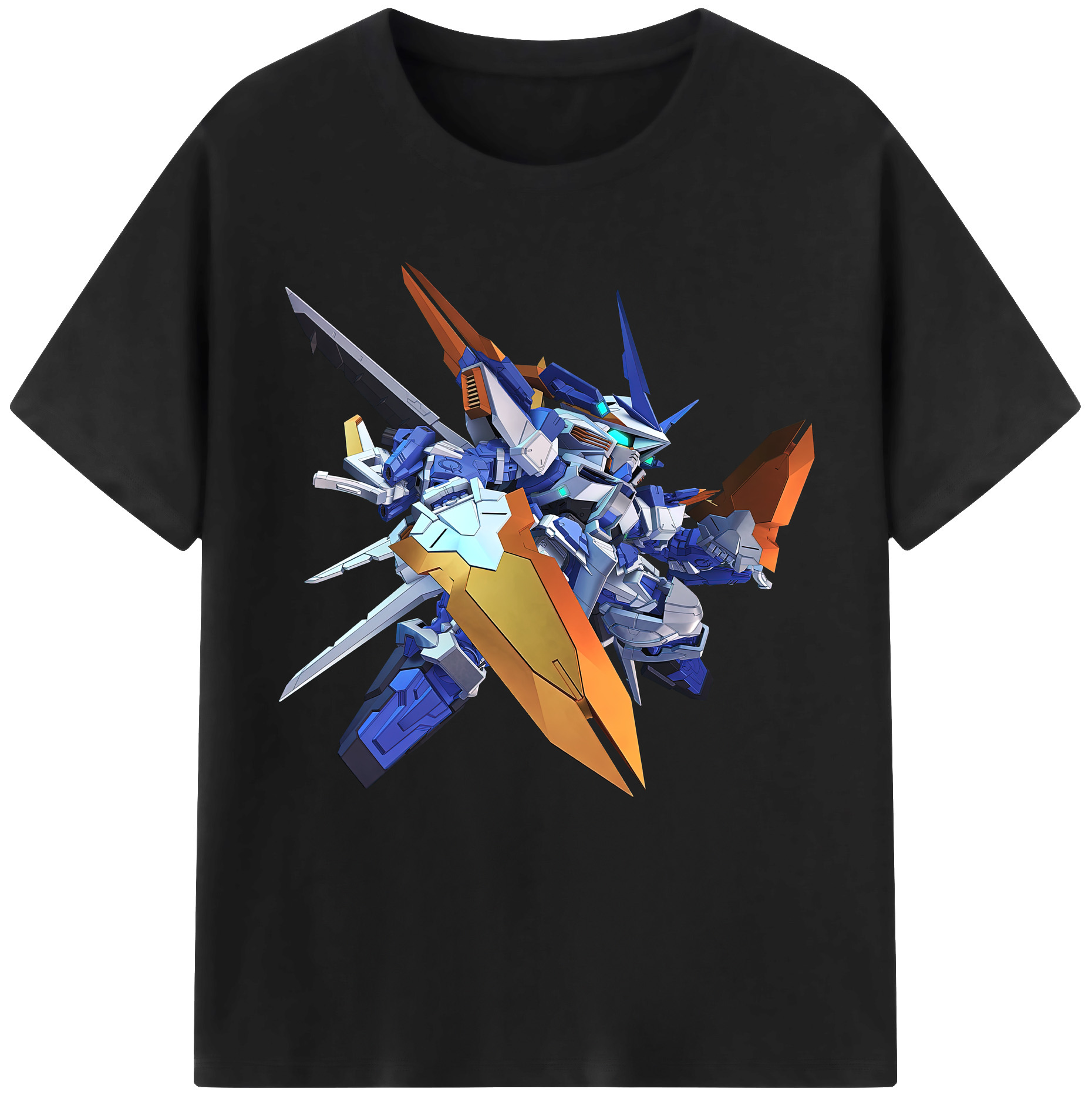 （画像用） 機動戦士ガンダム Mobile Suit Gundam レディースカジュアルプリントTシャツ（綿100％）
