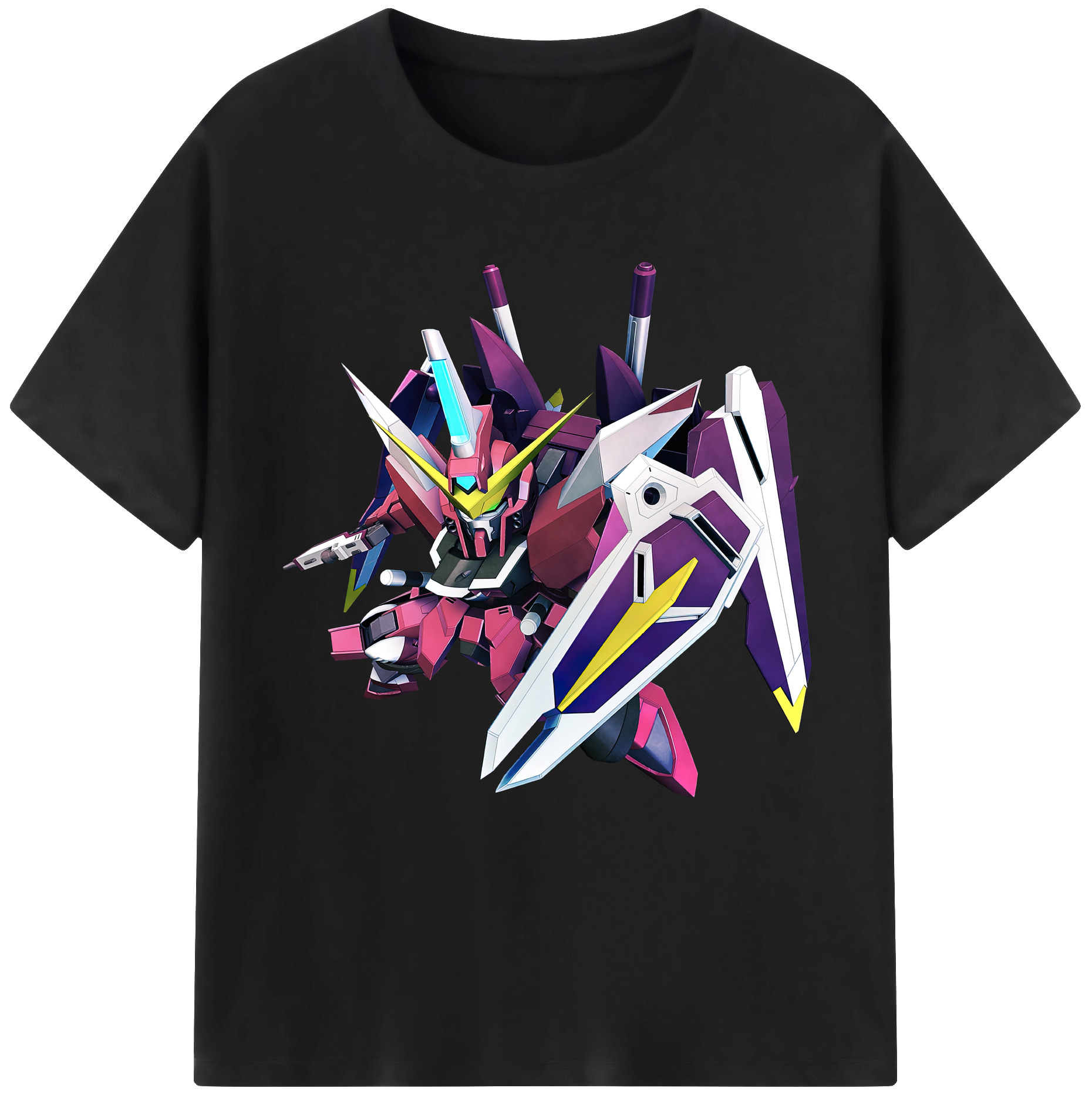 （画像用） 機動戦士ガンダム Mobile Suit Gundam レディースカジュアルプリントTシャツ（綿100％）