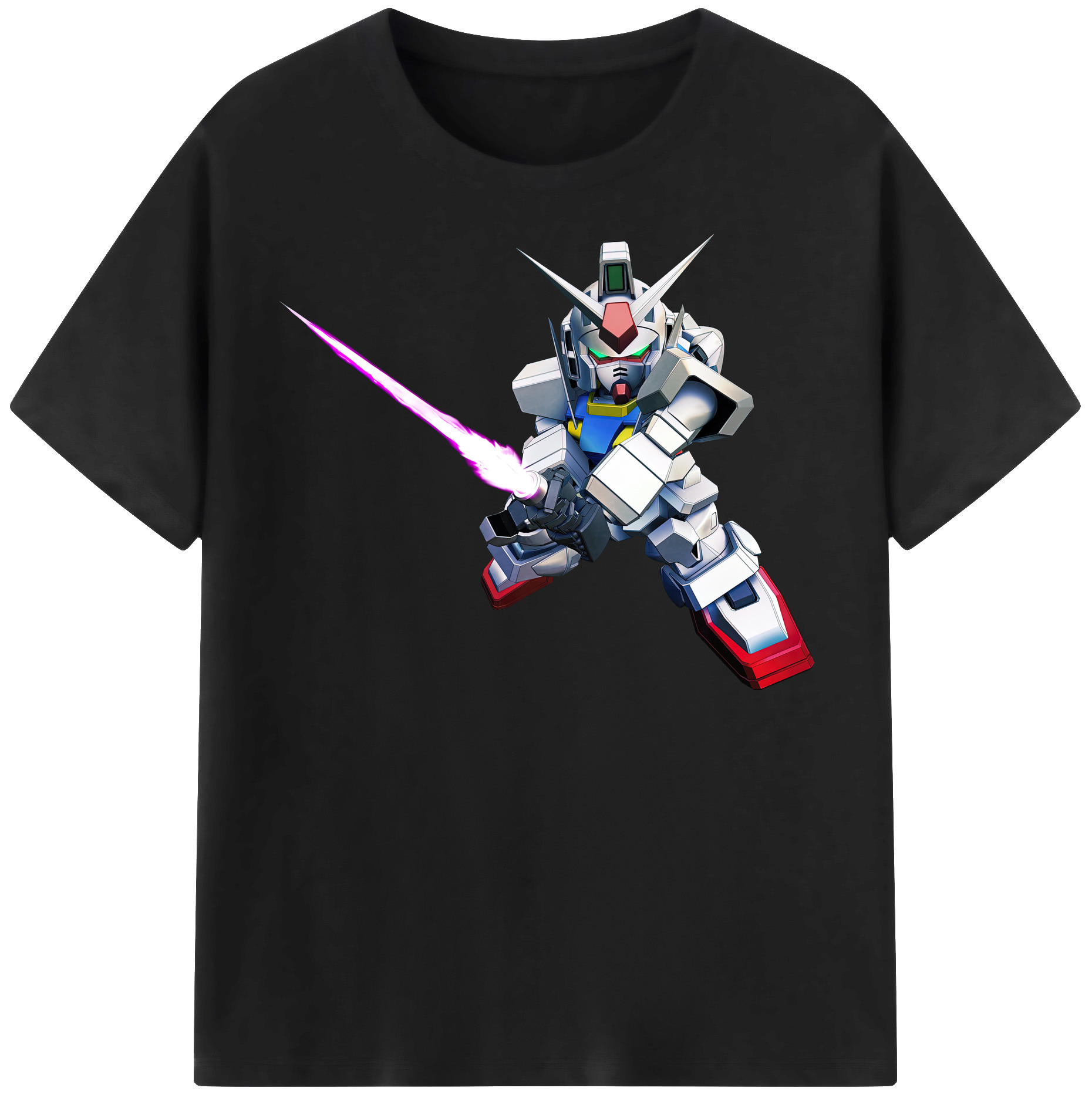 （画像用） 機動戦士ガンダム Mobile Suit Gundam レディースカジュアルプリントTシャツ（綿100％）