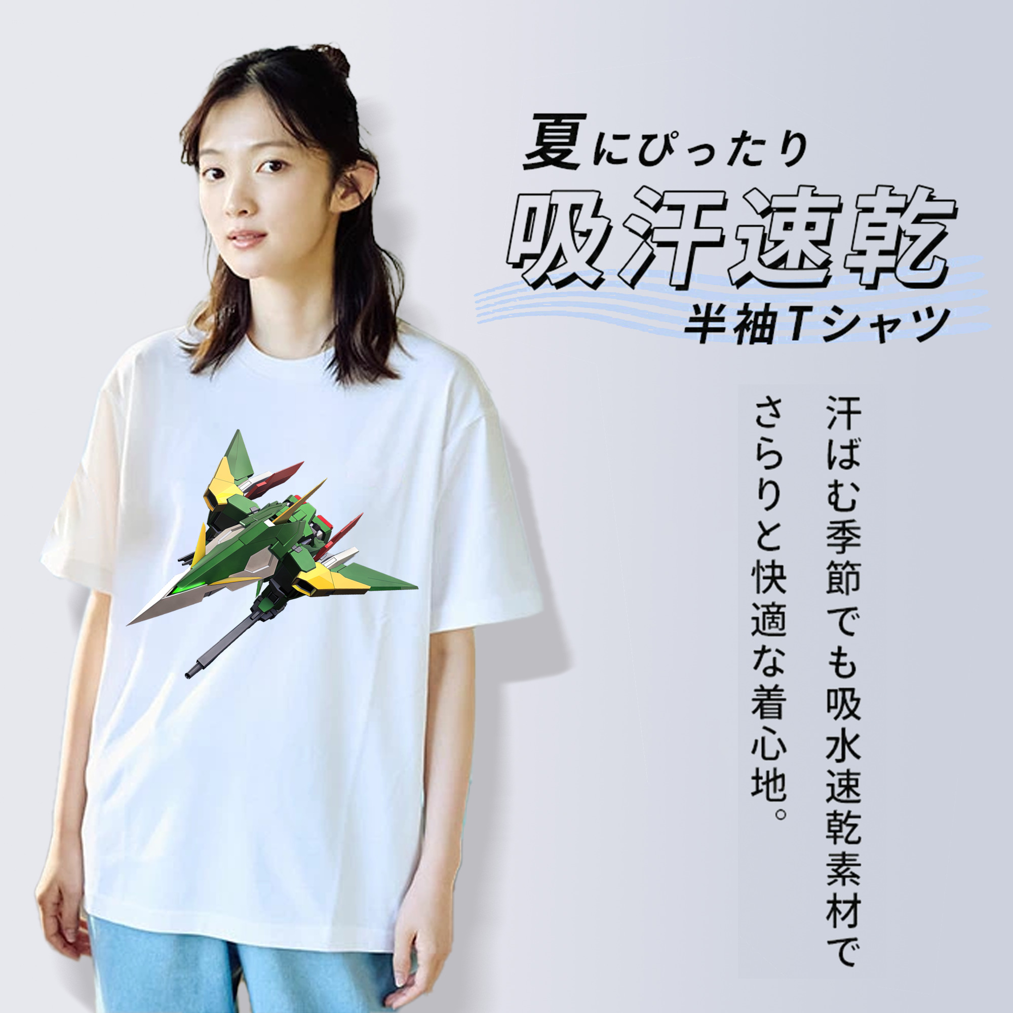 機動戦士ガンダム Mobile Suit Gundam レディースカジュアルプリントTシャツ（綿100％）