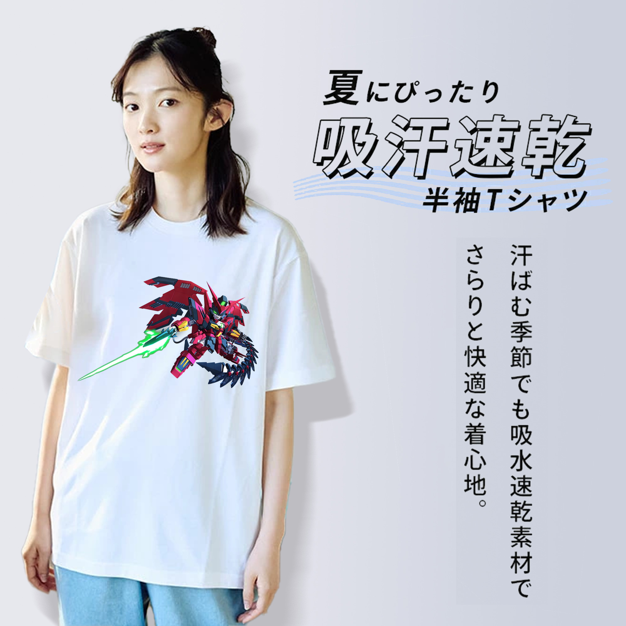 機動戦士ガンダム Mobile Suit Gundam レディースカジュアルプリントTシャツ（綿100％）
