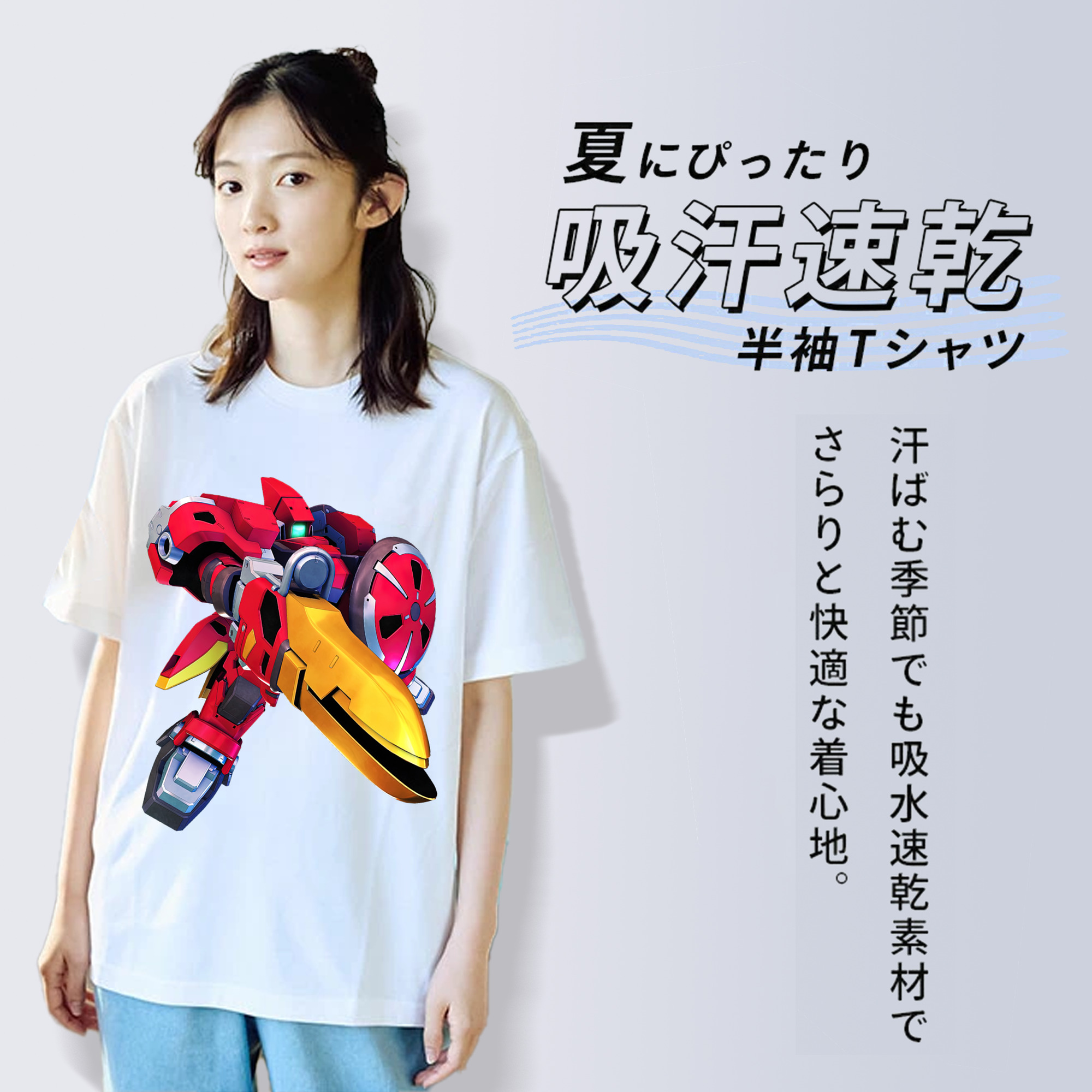 機動戦士ガンダム Mobile Suit Gundam レディースカジュアルプリントTシャツ（綿100％）