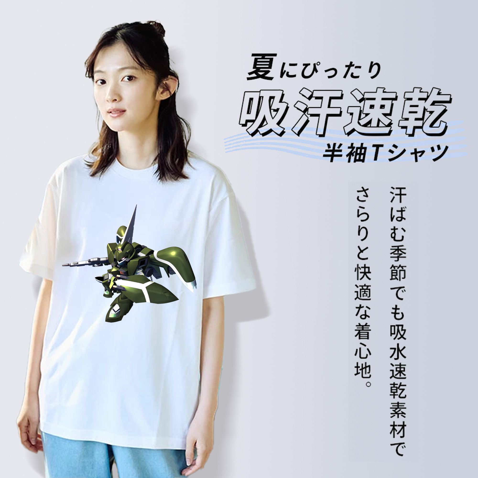 機動戦士ガンダム Mobile Suit Gundam レディースカジュアルプリントTシャツ（綿100％）