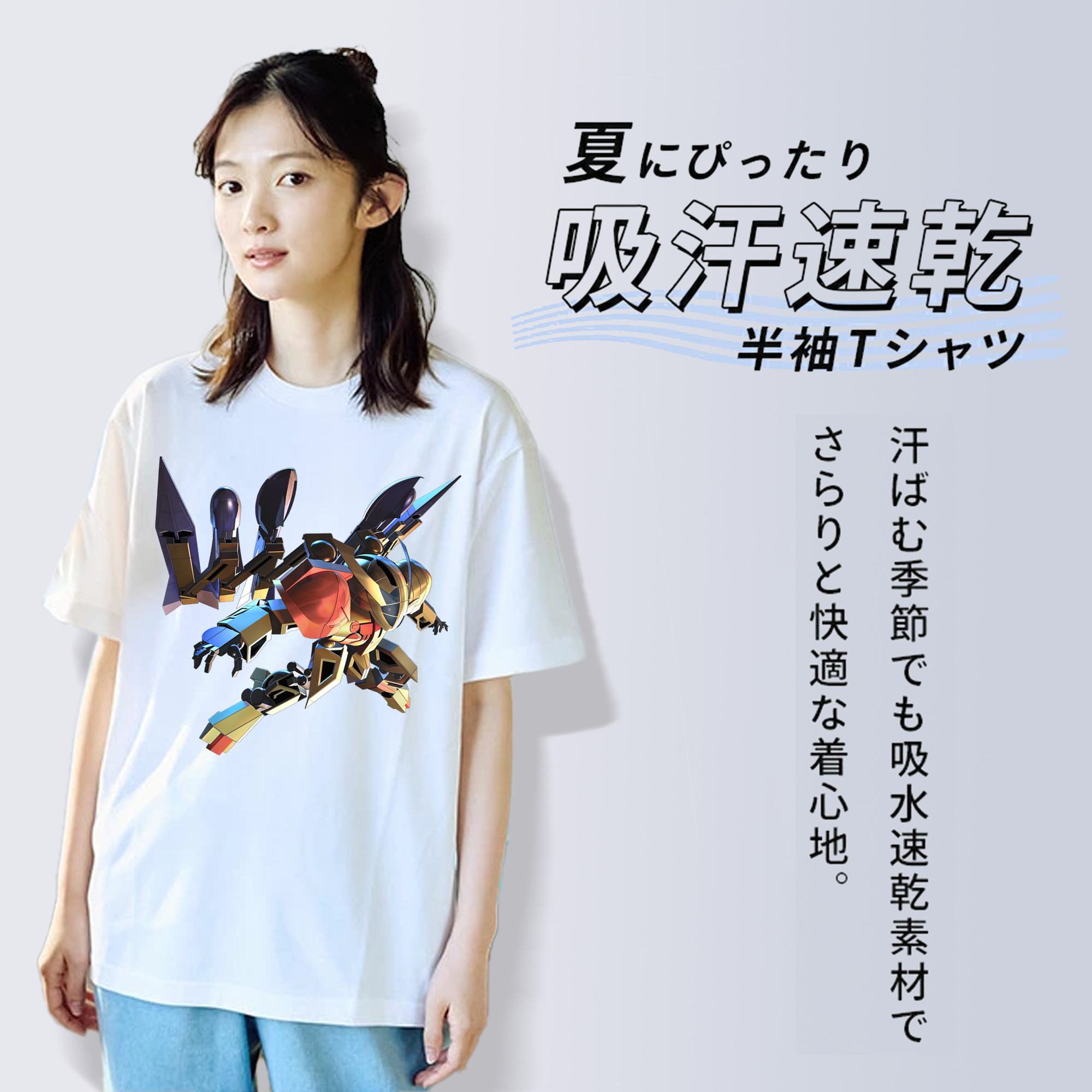 機動戦士ガンダム Mobile Suit Gundam レディースカジュアルプリントTシャツ（綿100％）