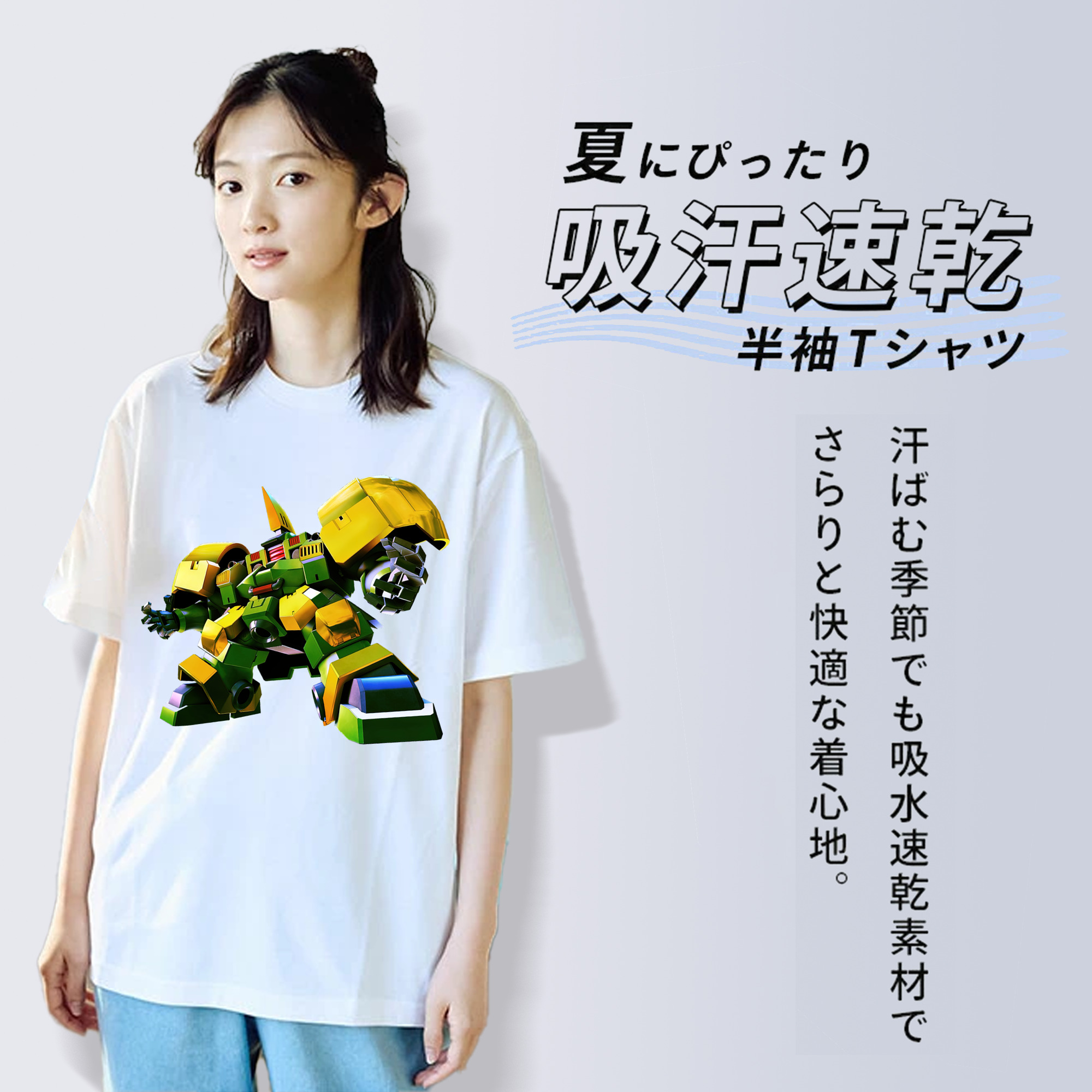 機動戦士ガンダム Mobile Suit Gundam レディースカジュアルプリントTシャツ（綿100％）