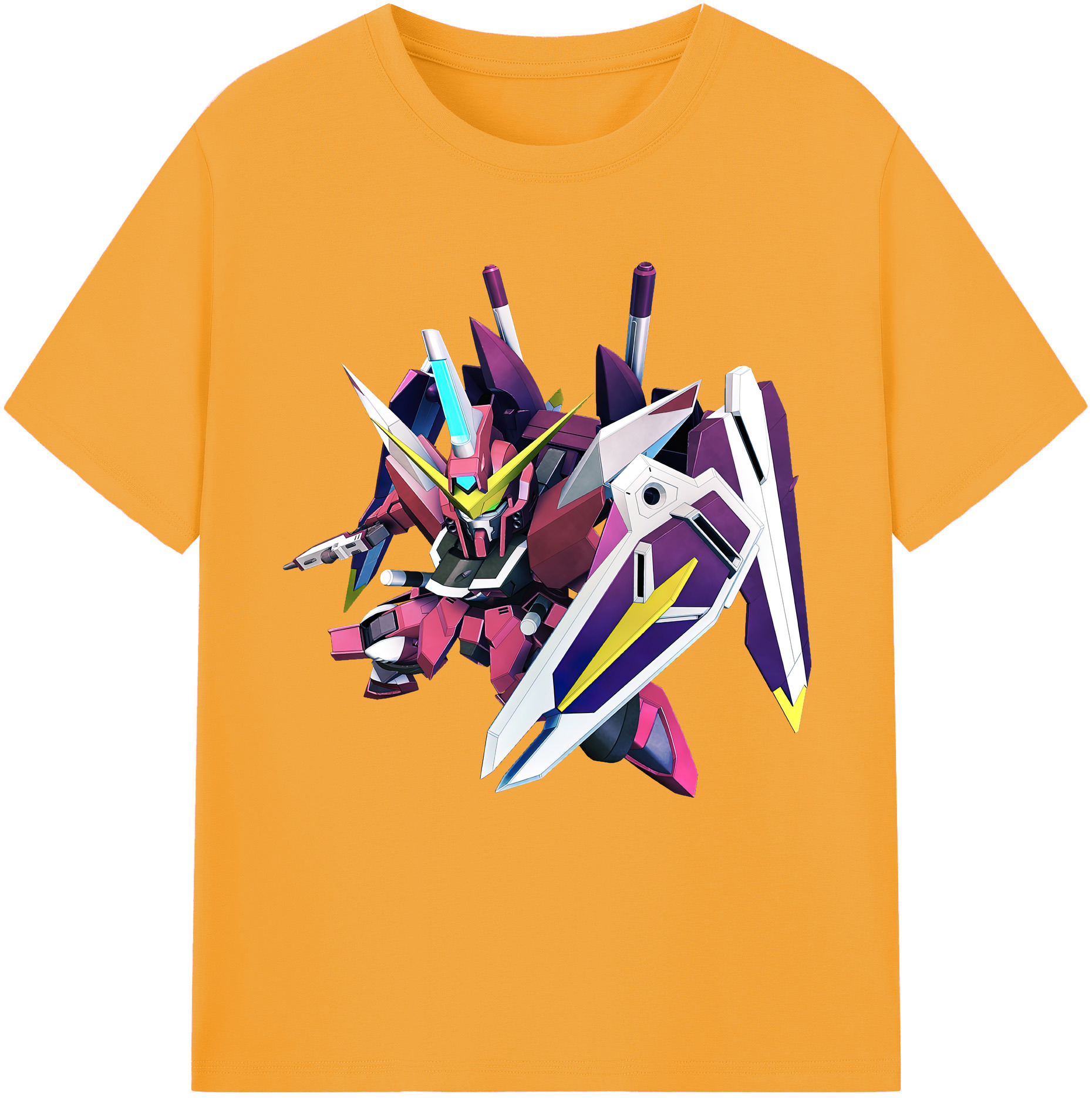 （画像用） 機動戦士ガンダム Mobile Suit Gundam レディースカジュアルプリントTシャツ（綿100％）
