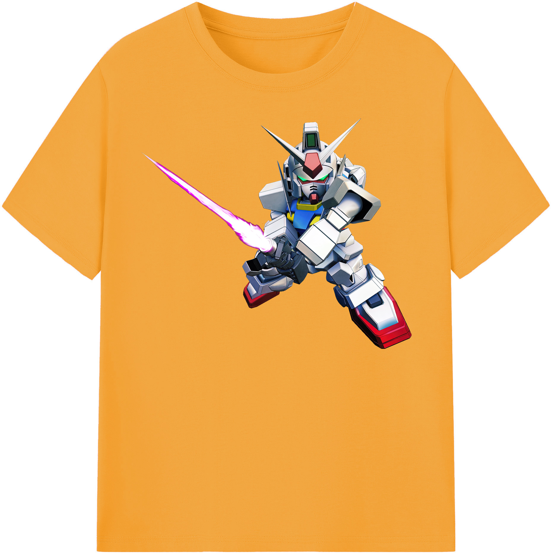 （画像用） 機動戦士ガンダム Mobile Suit Gundam レディースカジュアルプリントTシャツ（綿100％）