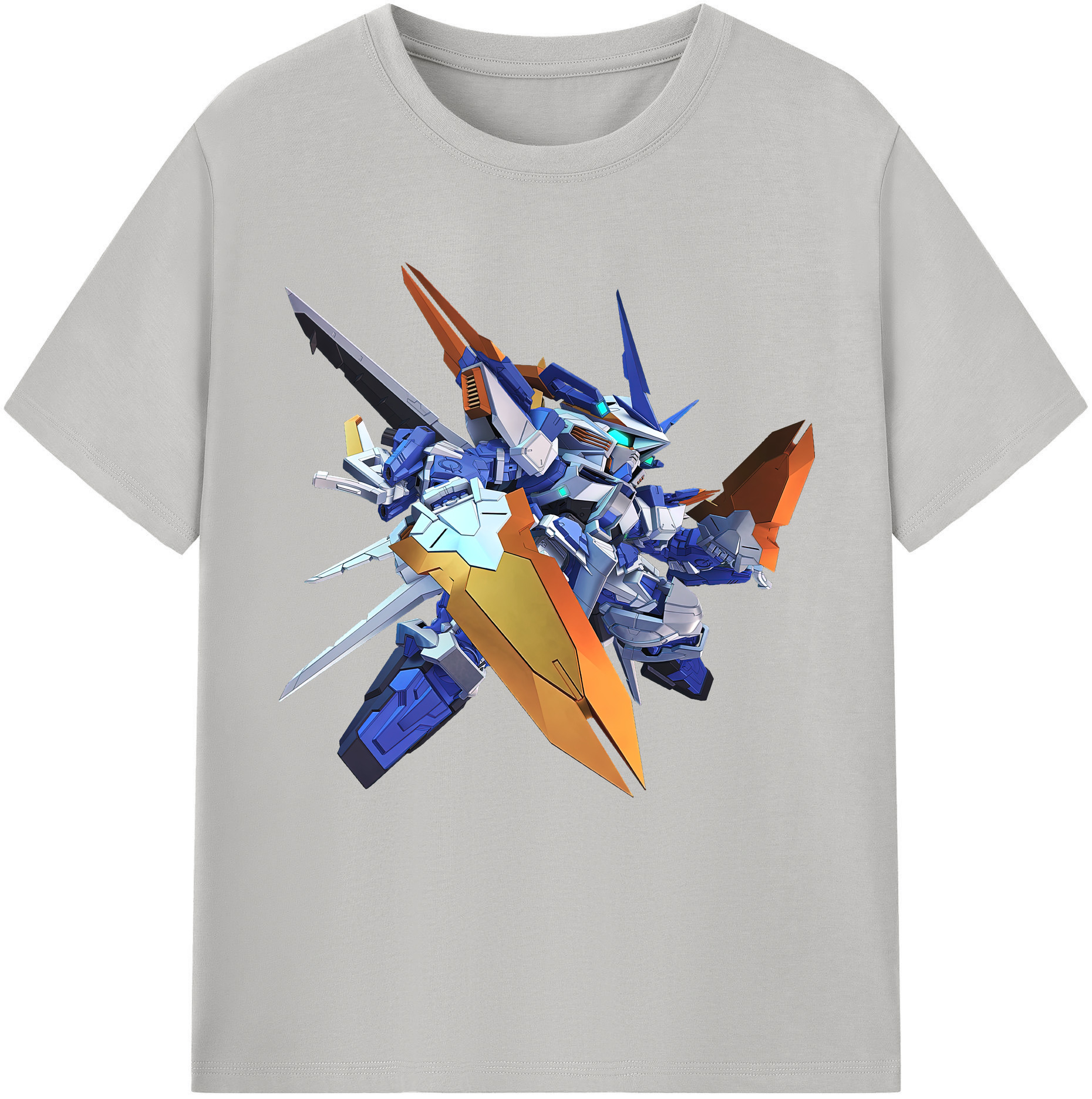（画像用） 機動戦士ガンダム Mobile Suit Gundam レディースカジュアルプリントTシャツ（綿100％）