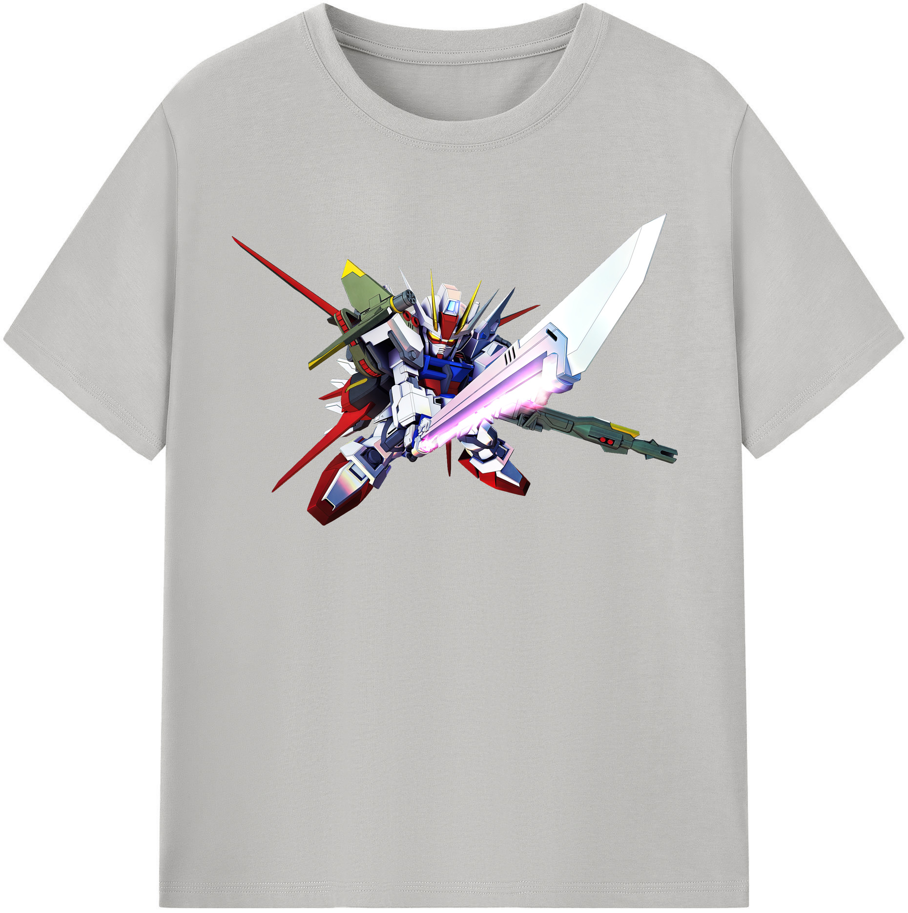 （画像用） 機動戦士ガンダム Mobile Suit Gundam レディースカジュアルプリントTシャツ（綿100％）