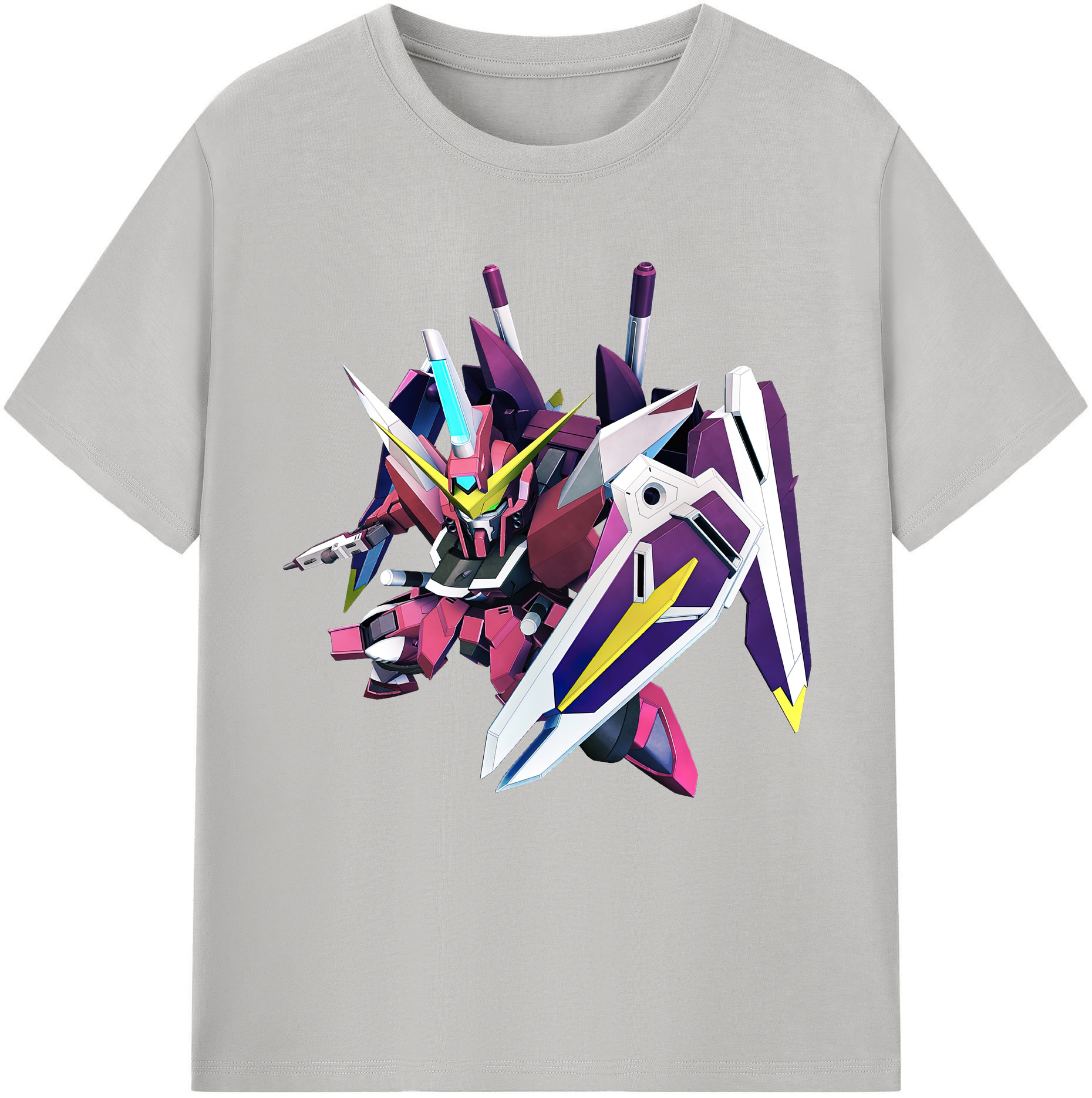 （画像用） 機動戦士ガンダム Mobile Suit Gundam レディースカジュアルプリントTシャツ（綿100％）