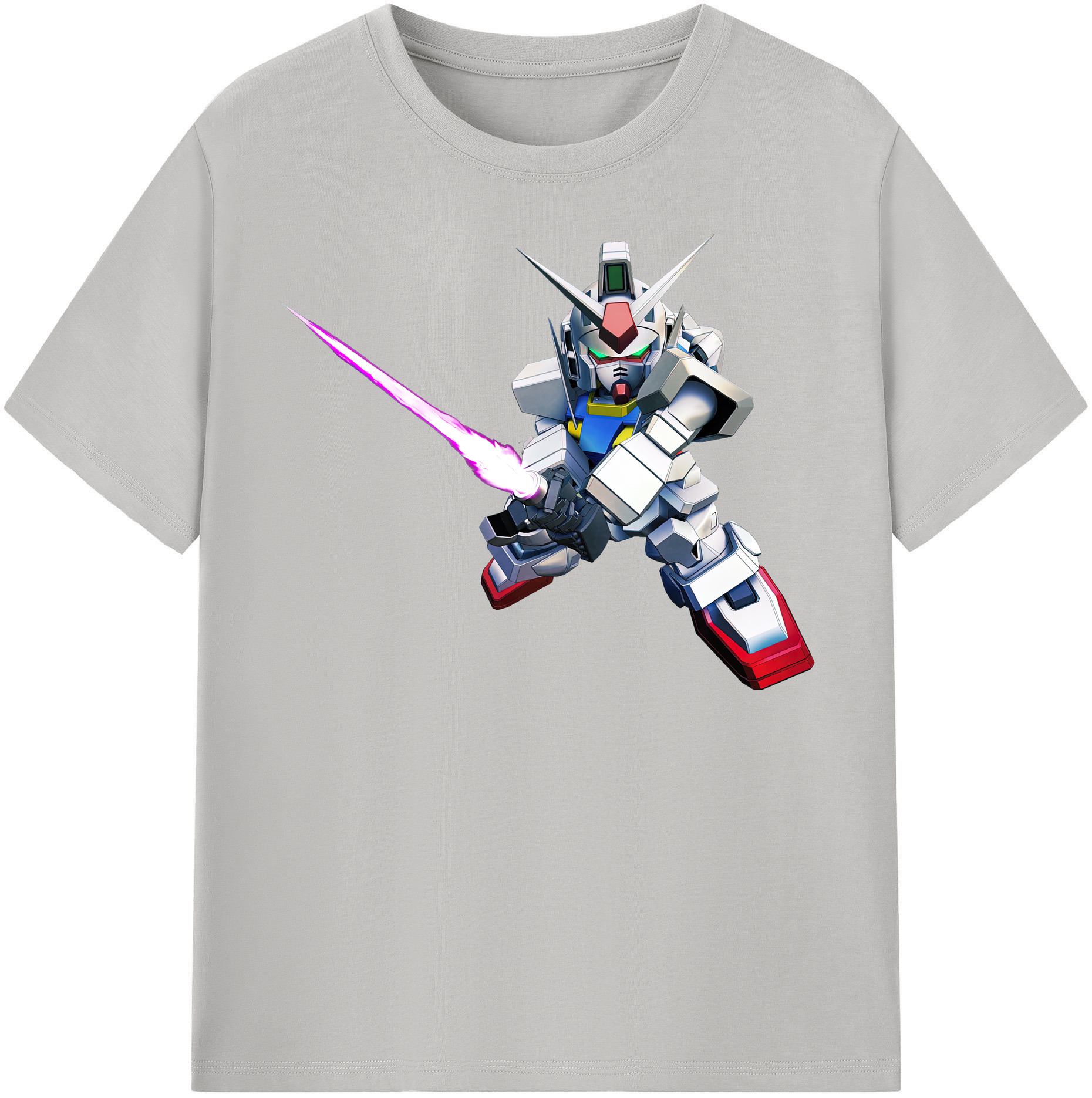 （画像用） 機動戦士ガンダム Mobile Suit Gundam レディースカジュアルプリントTシャツ（綿100％）