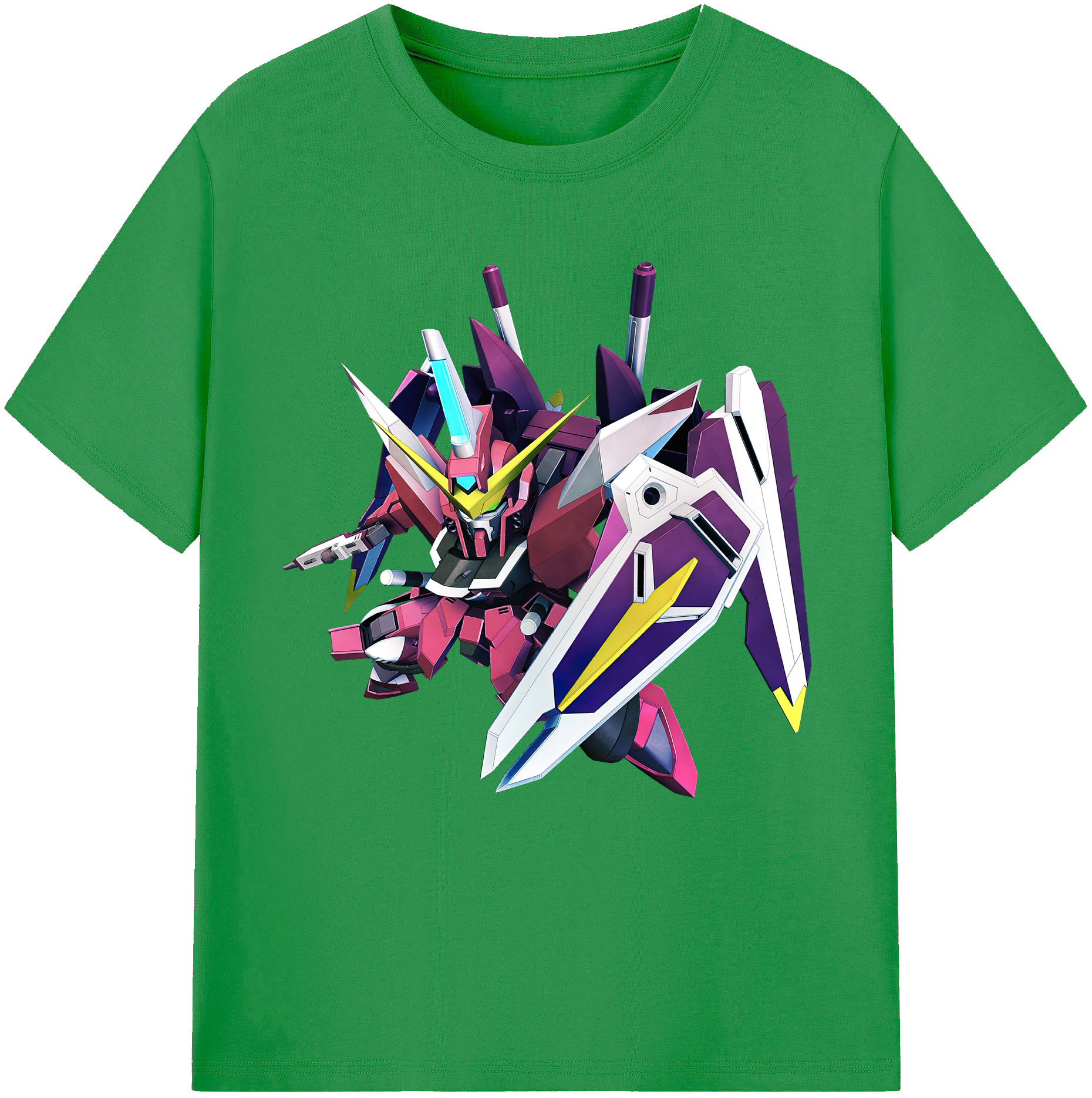 （画像用） 機動戦士ガンダム Mobile Suit Gundam レディースカジュアルプリントTシャツ（綿100％）