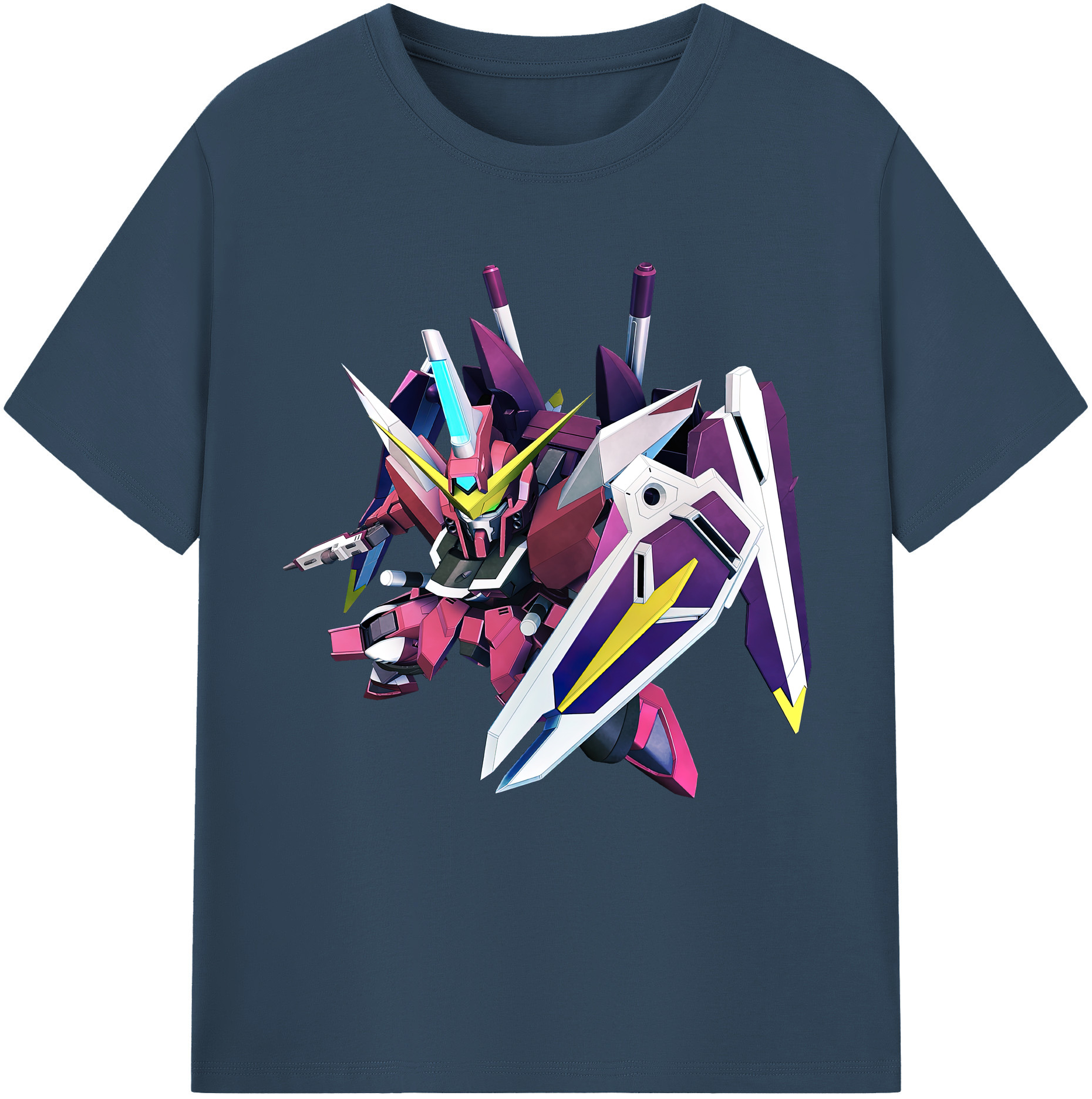 （画像用） 機動戦士ガンダム Mobile Suit Gundam レディースカジュアルプリントTシャツ（綿100％）