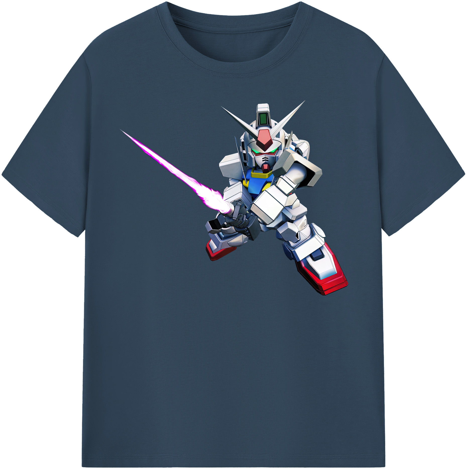 （画像用） 機動戦士ガンダム Mobile Suit Gundam レディースカジュアルプリントTシャツ（綿100％）