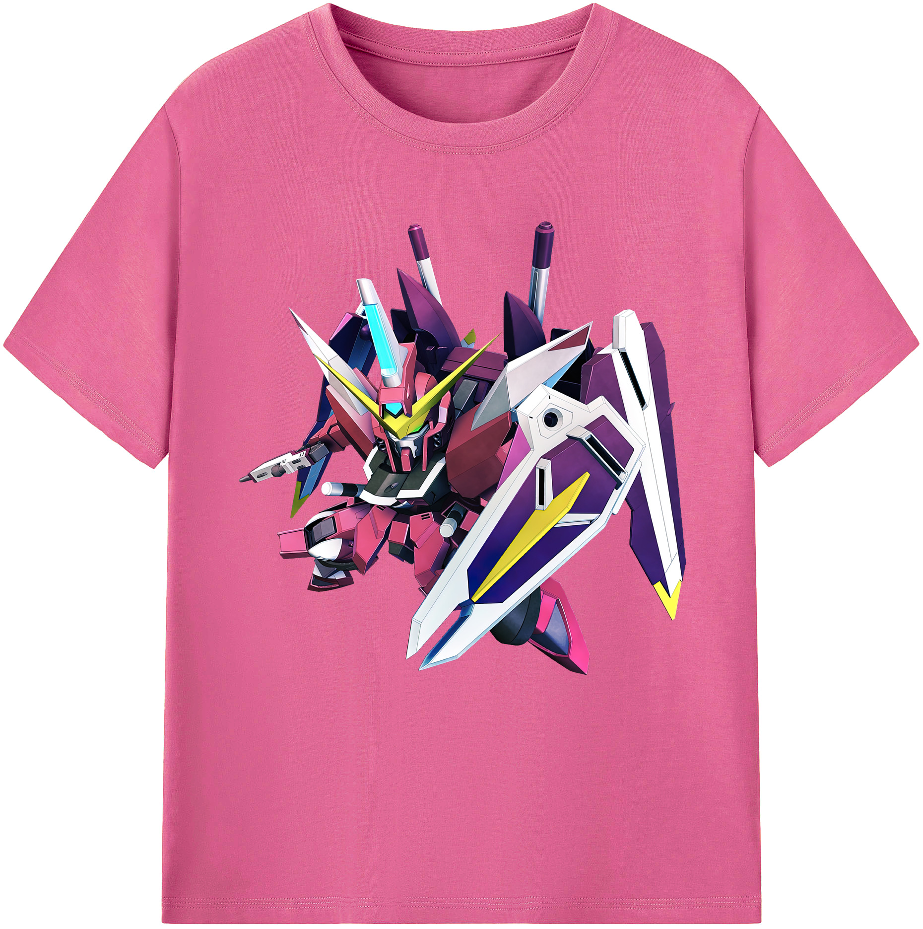 （画像用） 機動戦士ガンダム Mobile Suit Gundam レディースカジュアルプリントTシャツ（綿100％）