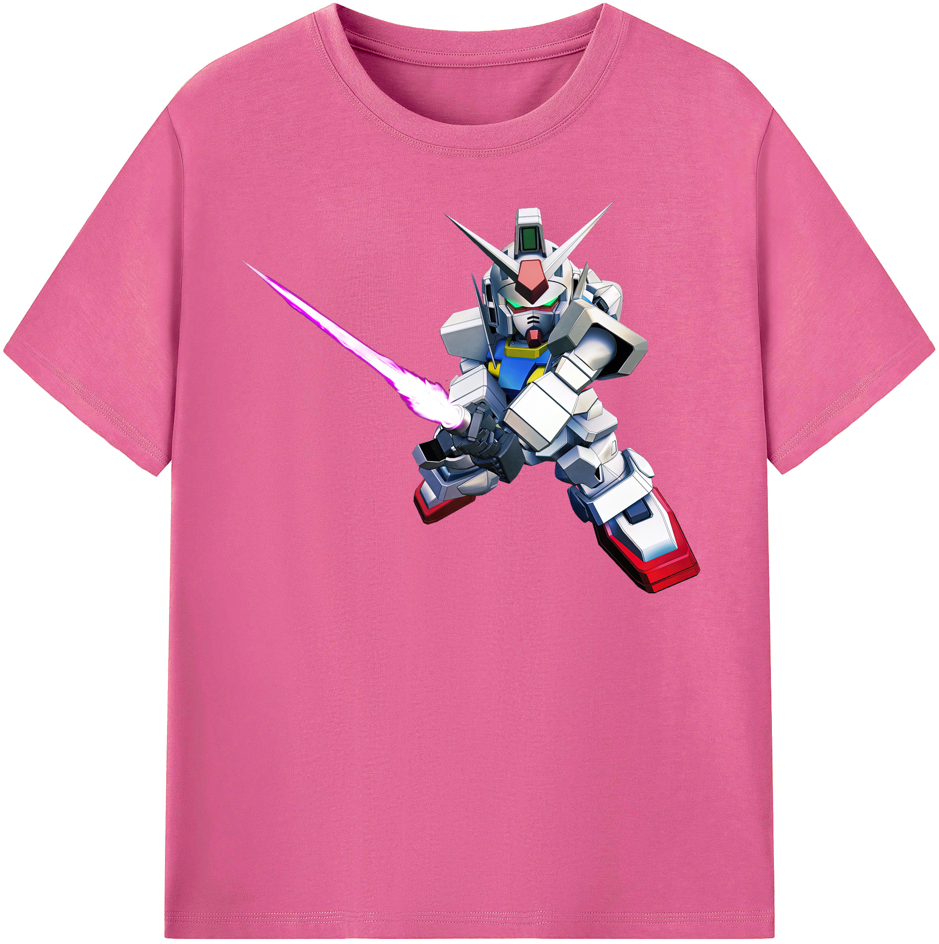 （画像用） 機動戦士ガンダム Mobile Suit Gundam レディースカジュアルプリントTシャツ（綿100％）