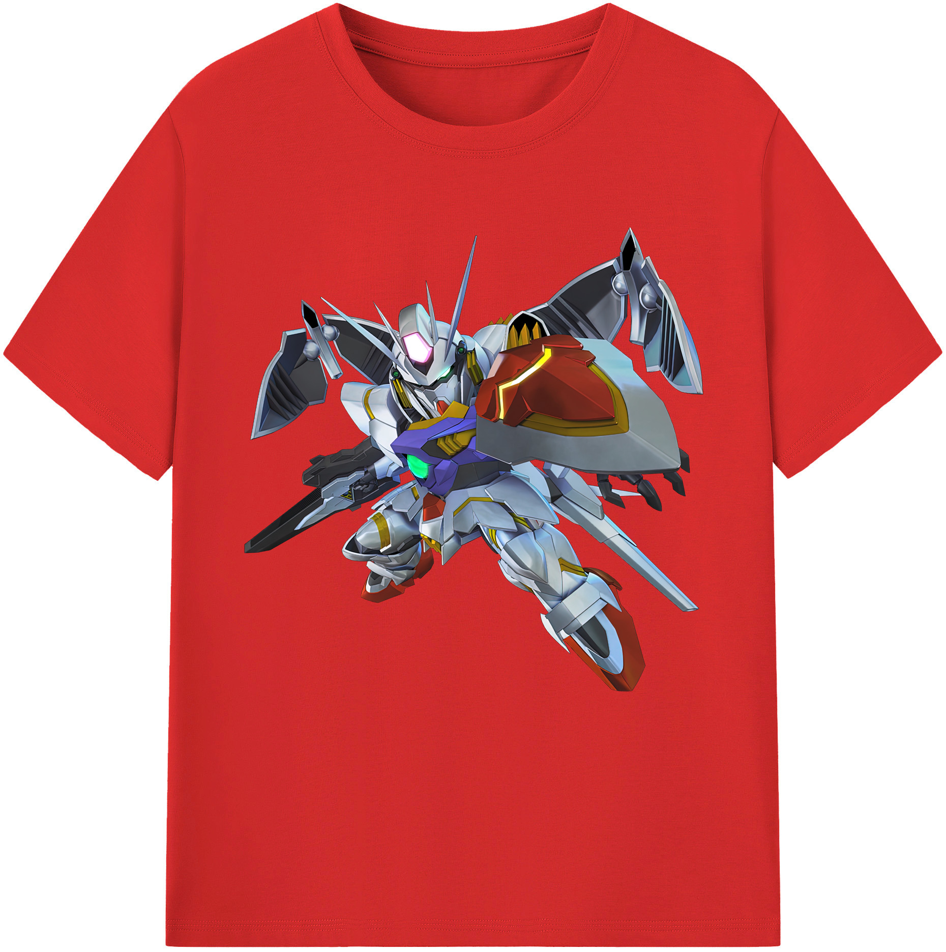 （画像用） 機動戦士ガンダム Mobile Suit Gundam レディースカジュアルプリントTシャツ（綿100％）