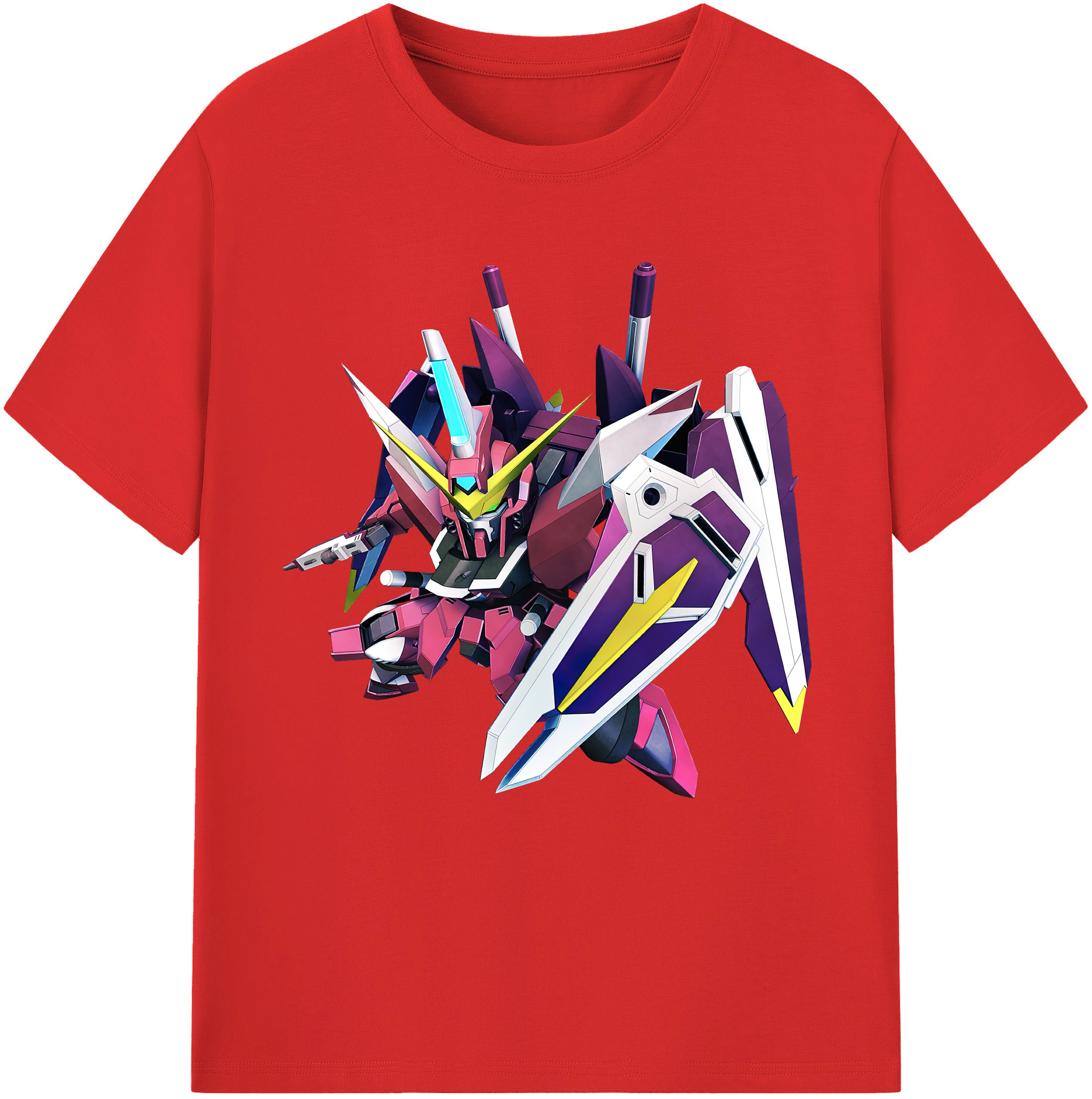 （画像用） 機動戦士ガンダム Mobile Suit Gundam レディースカジュアルプリントTシャツ（綿100％）
