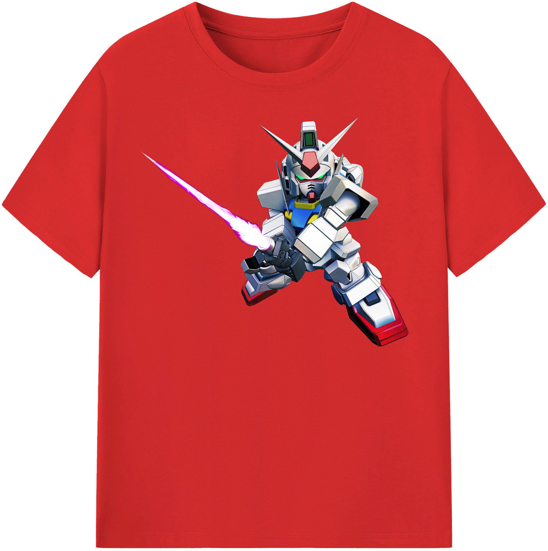 （画像用） 機動戦士ガンダム Mobile Suit Gundam レディースカジュアルプリントTシャツ（綿100％）
