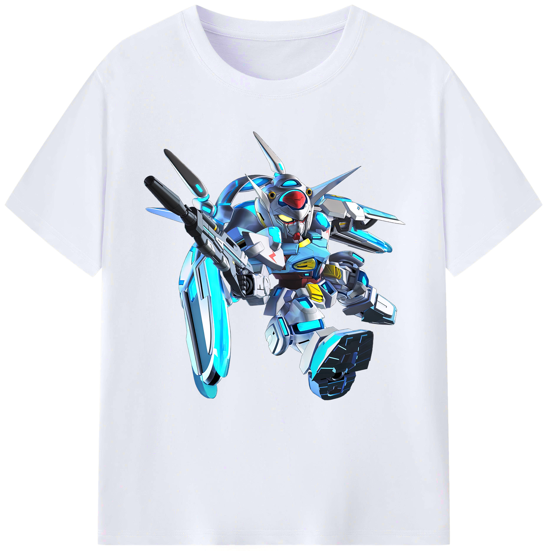 （画像用） 機動戦士ガンダム Mobile Suit Gundam レディースカジュアルプリントTシャツ（綿100％）