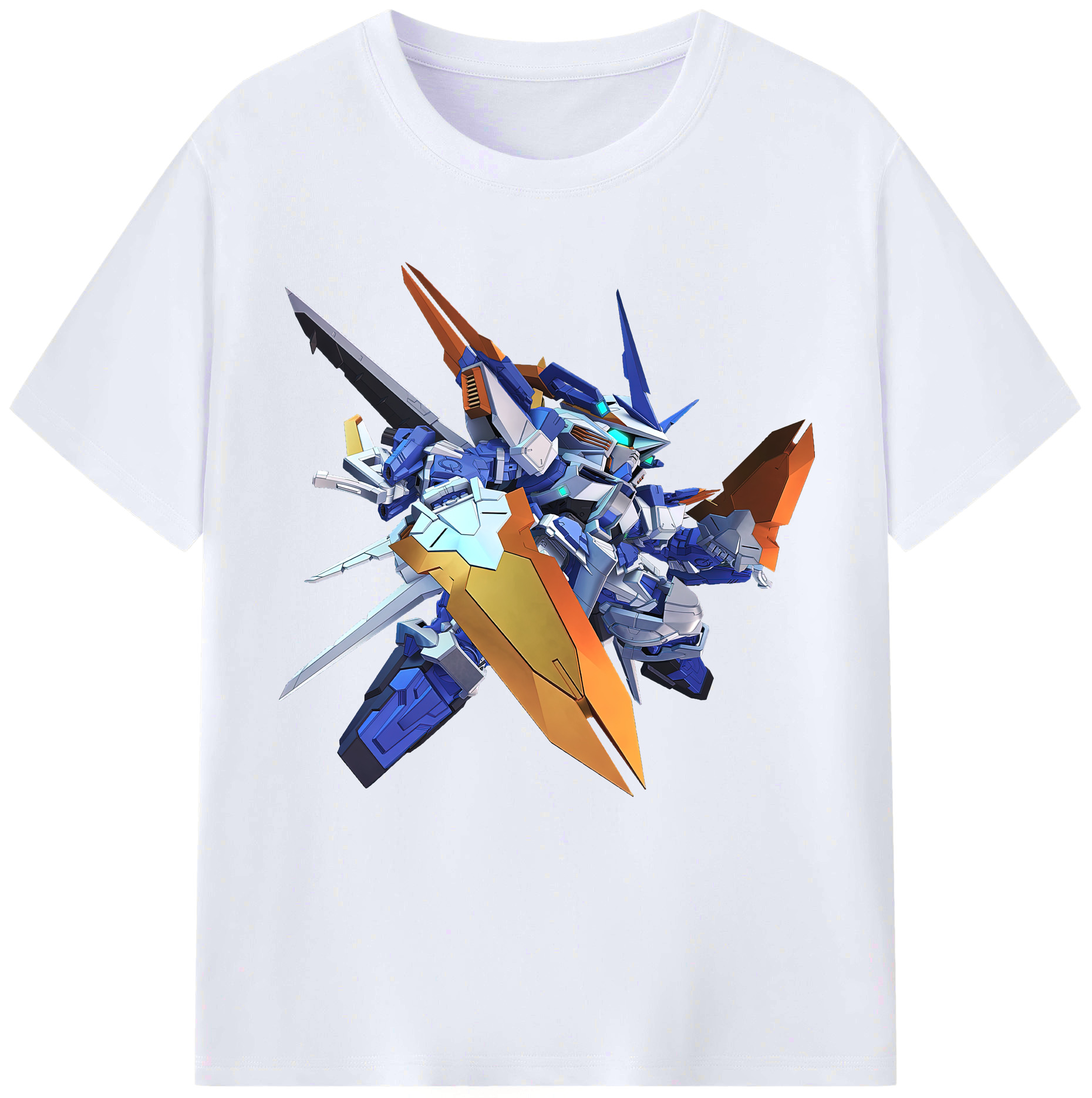 （画像用） 機動戦士ガンダム Mobile Suit Gundam レディースカジュアルプリントTシャツ（綿100％）