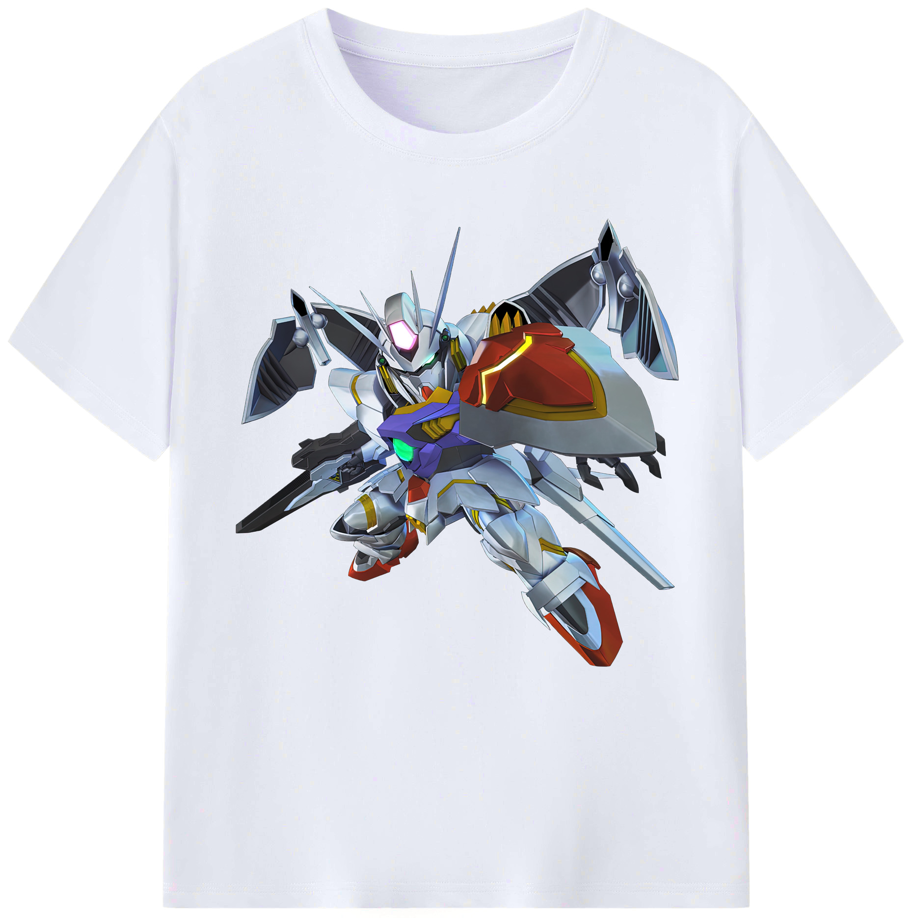 （画像用） 機動戦士ガンダム Mobile Suit Gundam レディースカジュアルプリントTシャツ（綿100％）