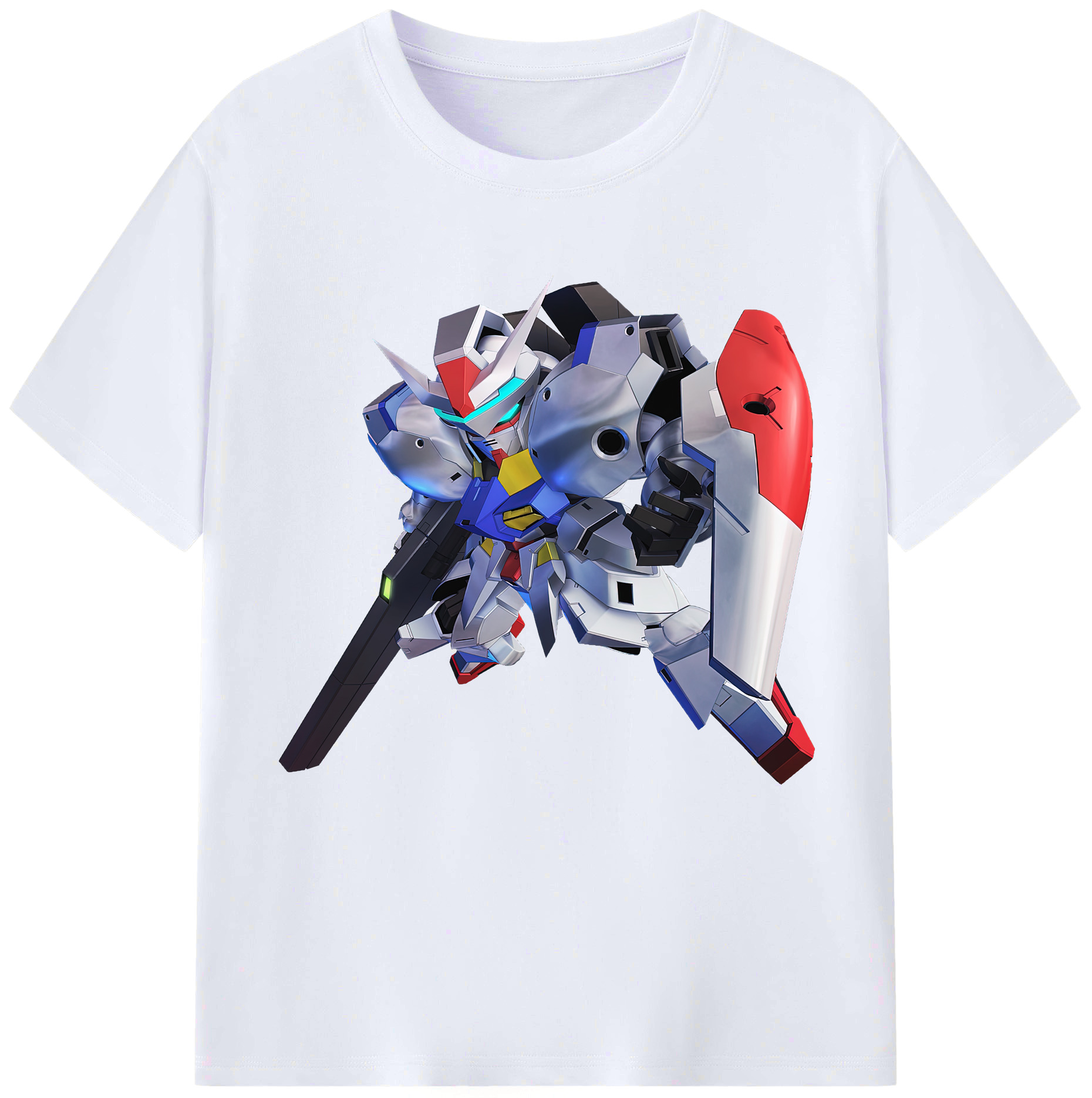 （画像用） 機動戦士ガンダム Mobile Suit Gundam レディースカジュアルプリントTシャツ（綿100％）