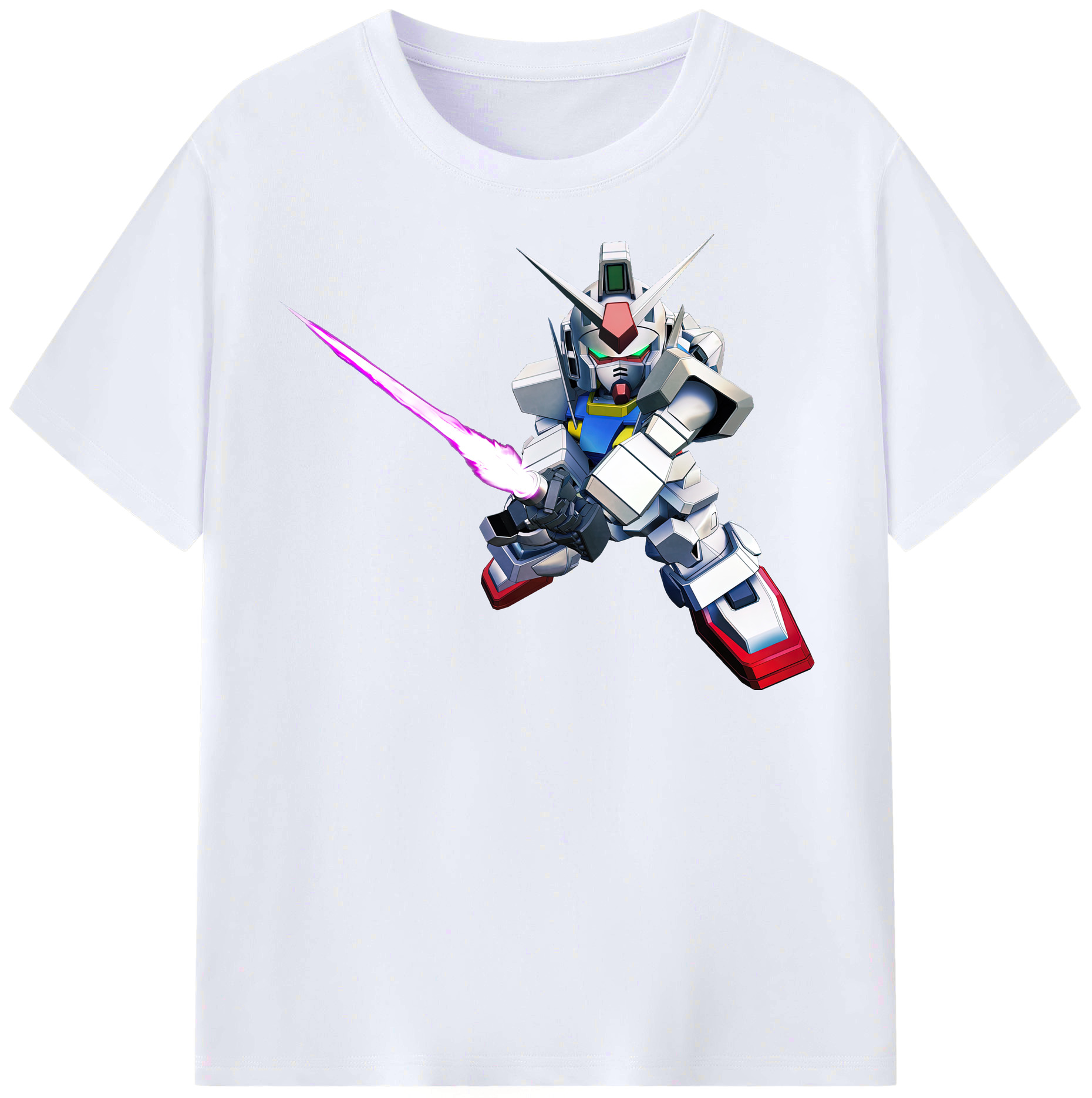 （画像用） 機動戦士ガンダム Mobile Suit Gundam レディースカジュアルプリントTシャツ（綿100％）