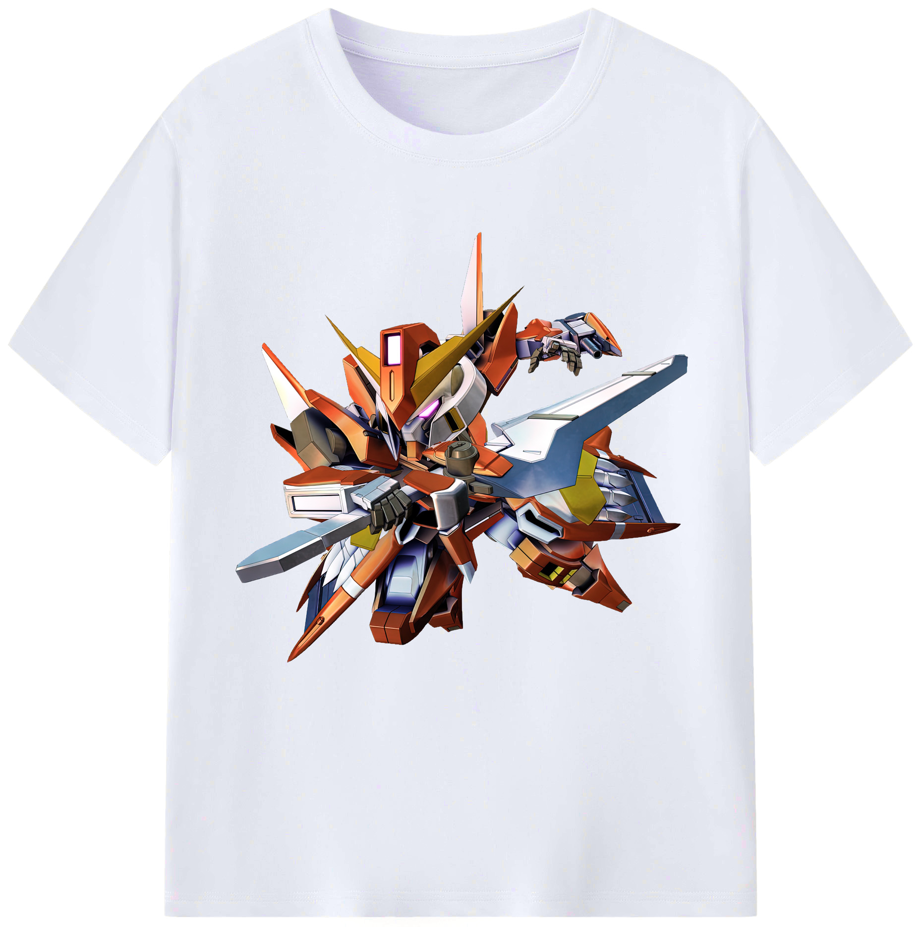 （画像用） 機動戦士ガンダム Mobile Suit Gundam レディースカジュアルプリントTシャツ（綿100％）