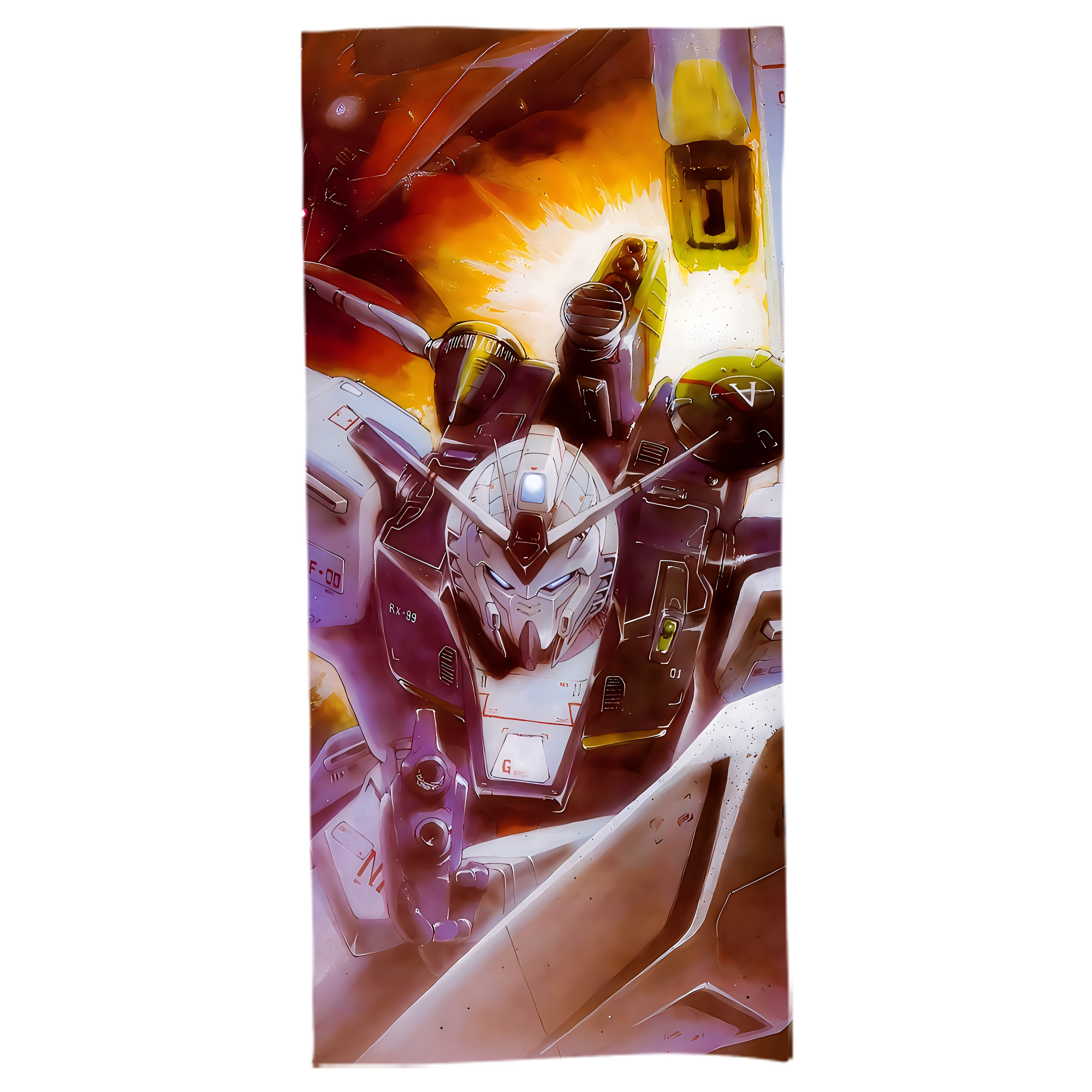 （画像用） 機動戦士ガンダム Mobile Suit Gundam 大判バスタオル 70×140cm 吸水速乾 柔らかい肌触り
