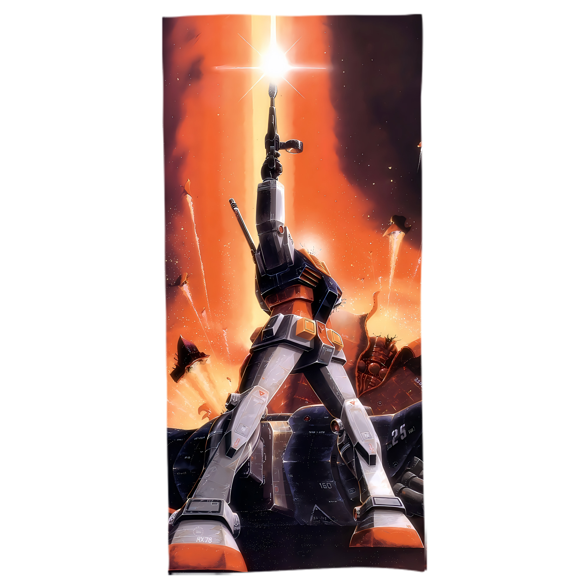 （画像用） 機動戦士ガンダム Mobile Suit Gundam 大判バスタオル 70×140cm 吸水速乾 柔らかい肌触り