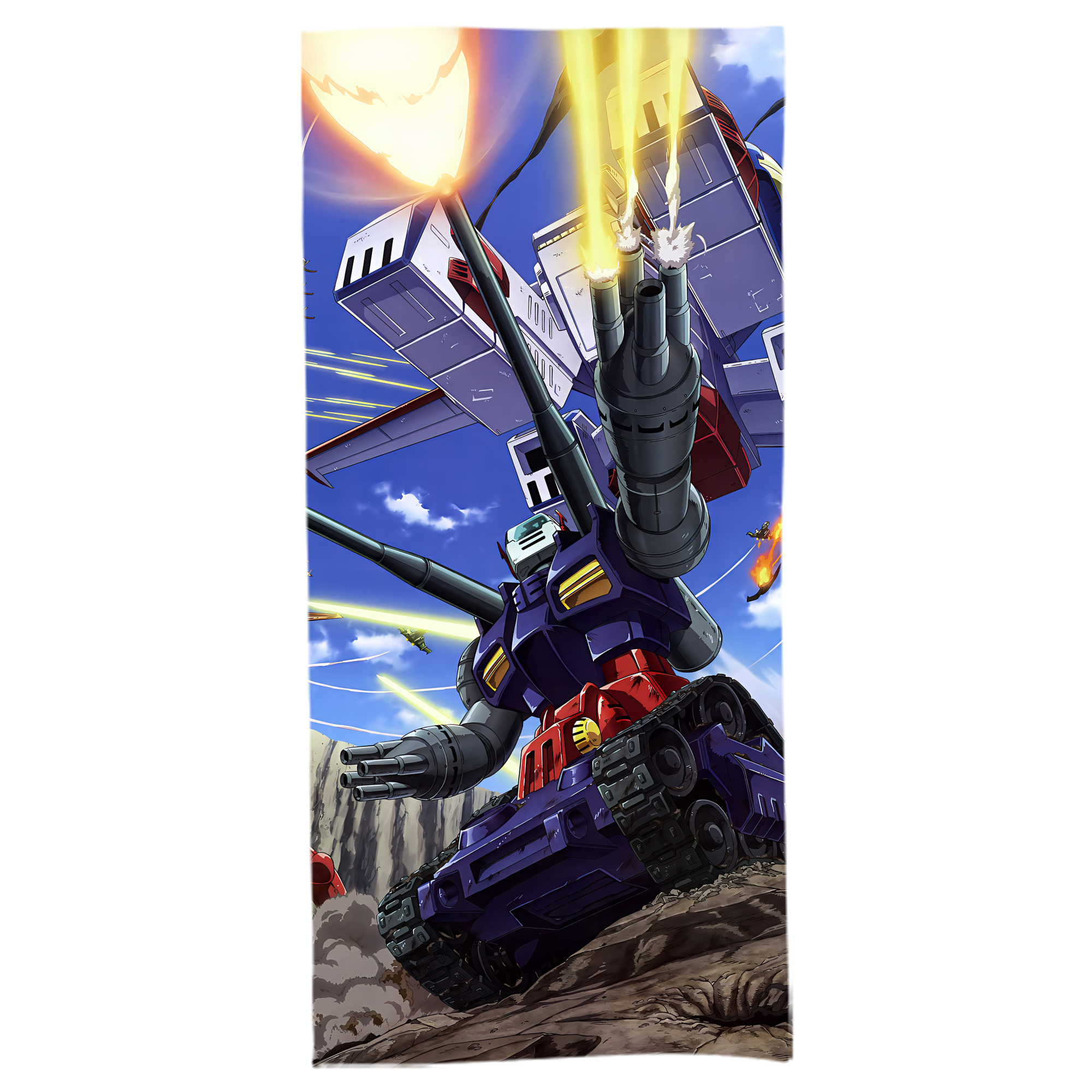 （画像用） 機動戦士ガンダム Mobile Suit Gundam 大判バスタオル 70×140cm 吸水速乾 柔らかい肌触り