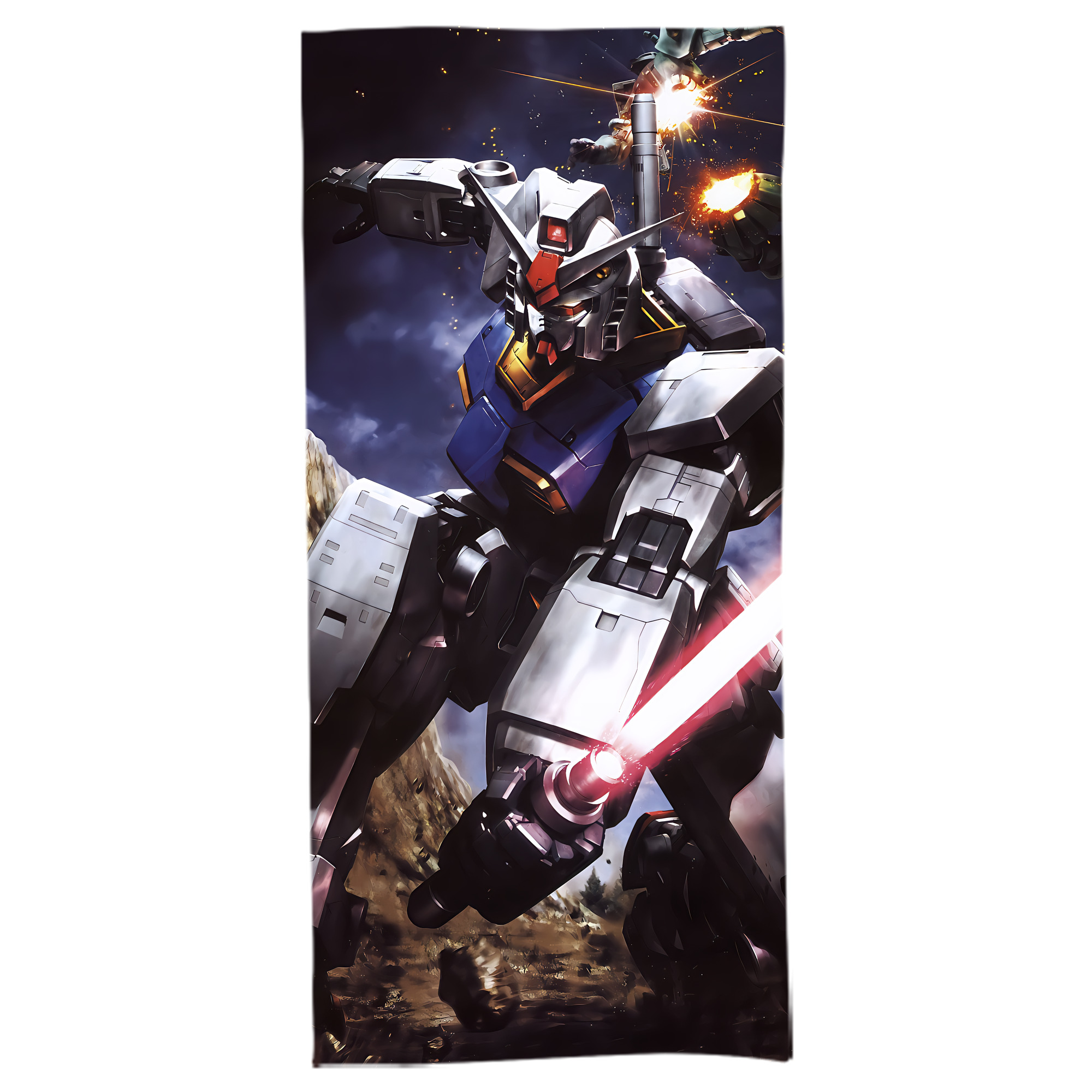 （画像用） 機動戦士ガンダム Mobile Suit Gundam 大判バスタオル 70×140cm 吸水速乾 柔らかい肌触り