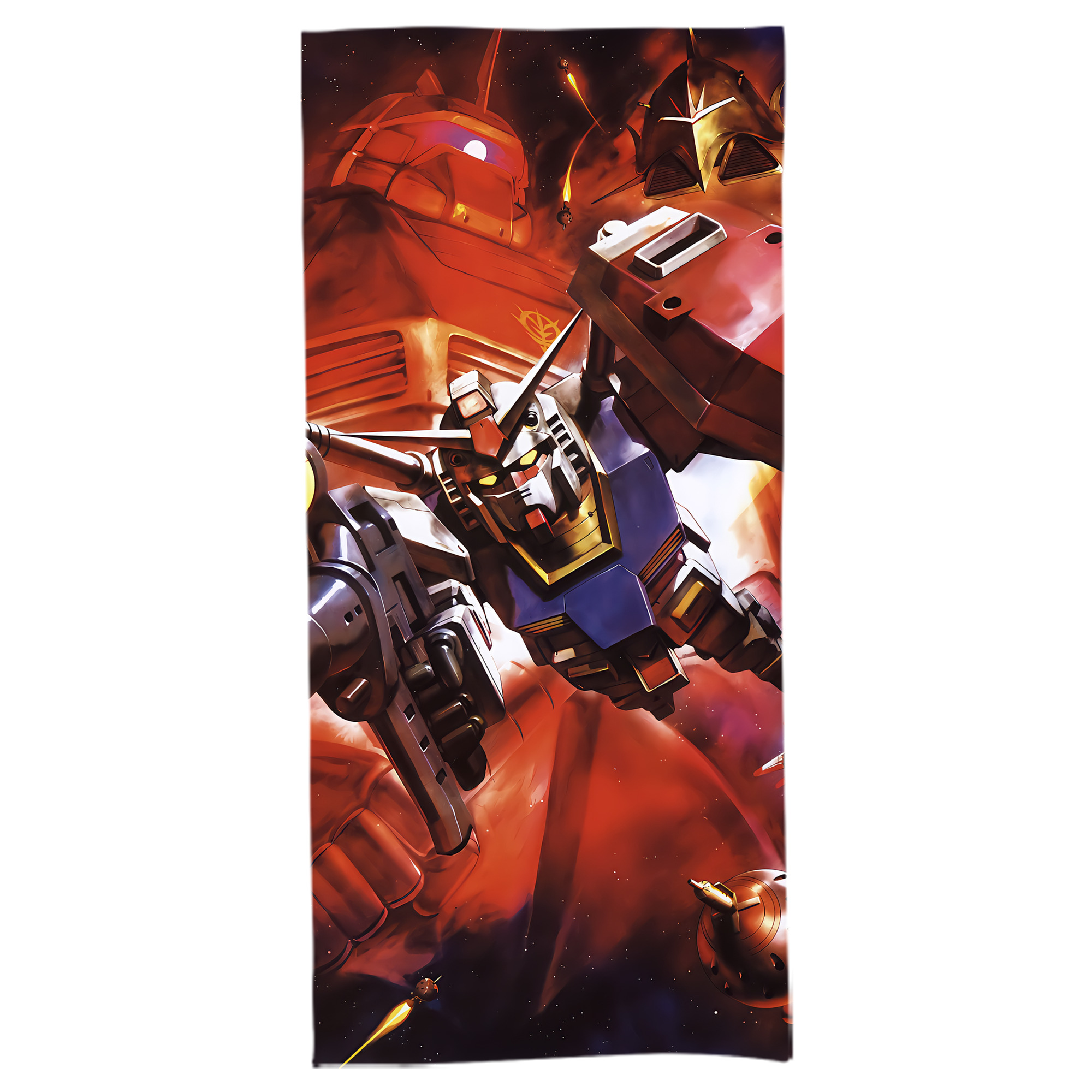 （画像用） 機動戦士ガンダム Mobile Suit Gundam 大判バスタオル 70×140cm 吸水速乾 柔らかい肌触り