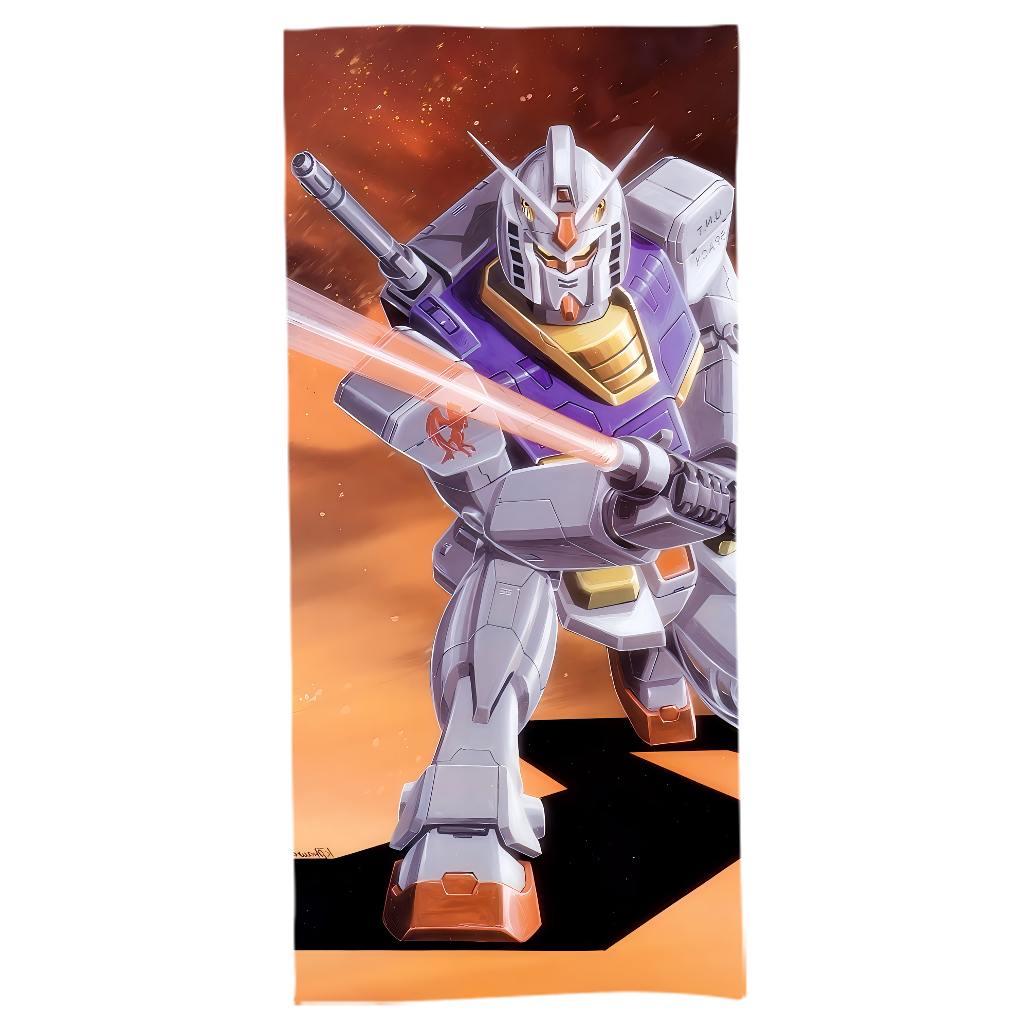 （画像用） 機動戦士ガンダム Mobile Suit Gundam 大判バスタオル 70×140cm 吸水速乾 柔らかい肌触り