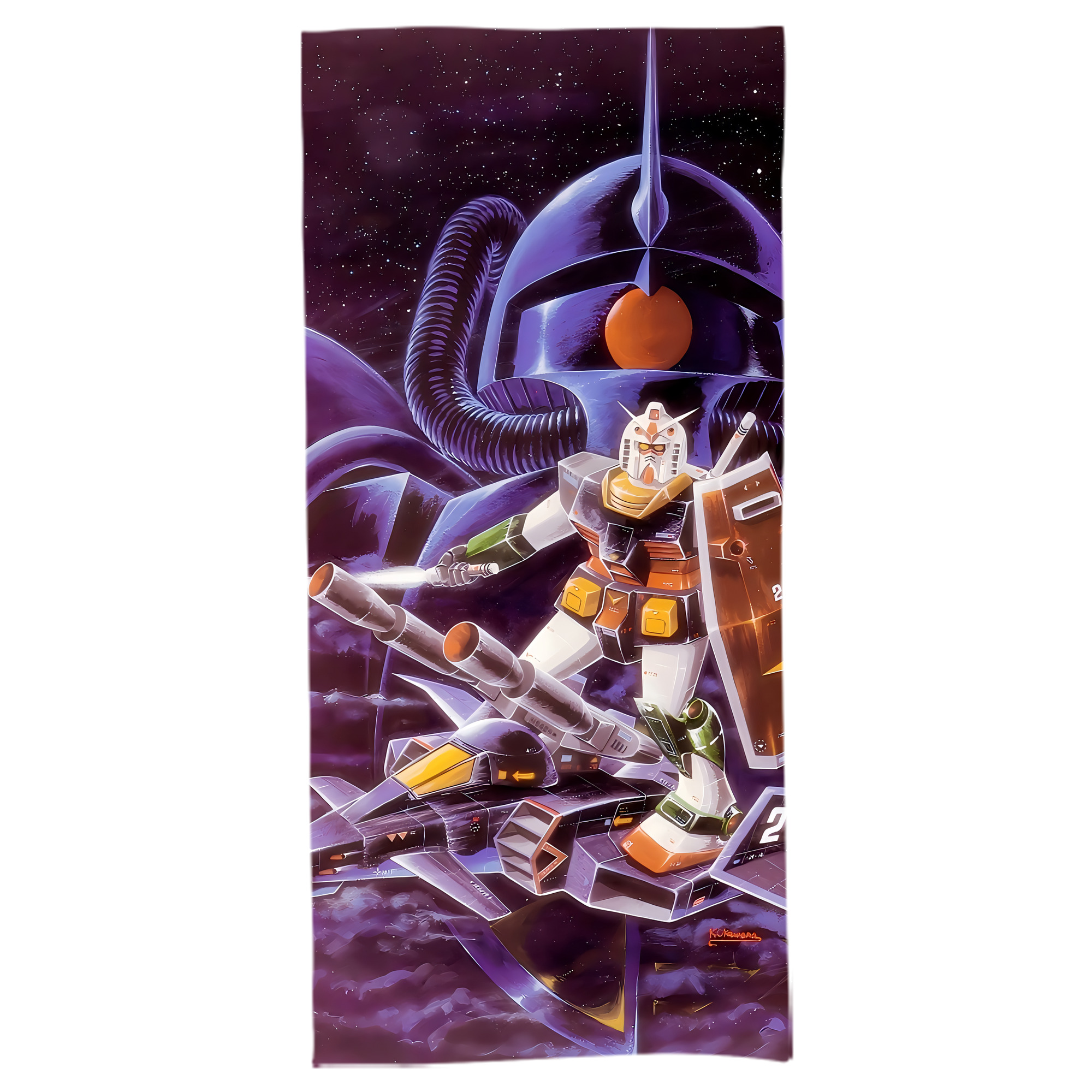 （画像用） 機動戦士ガンダム Mobile Suit Gundam 大判バスタオル 70×140cm 吸水速乾 柔らかい肌触り